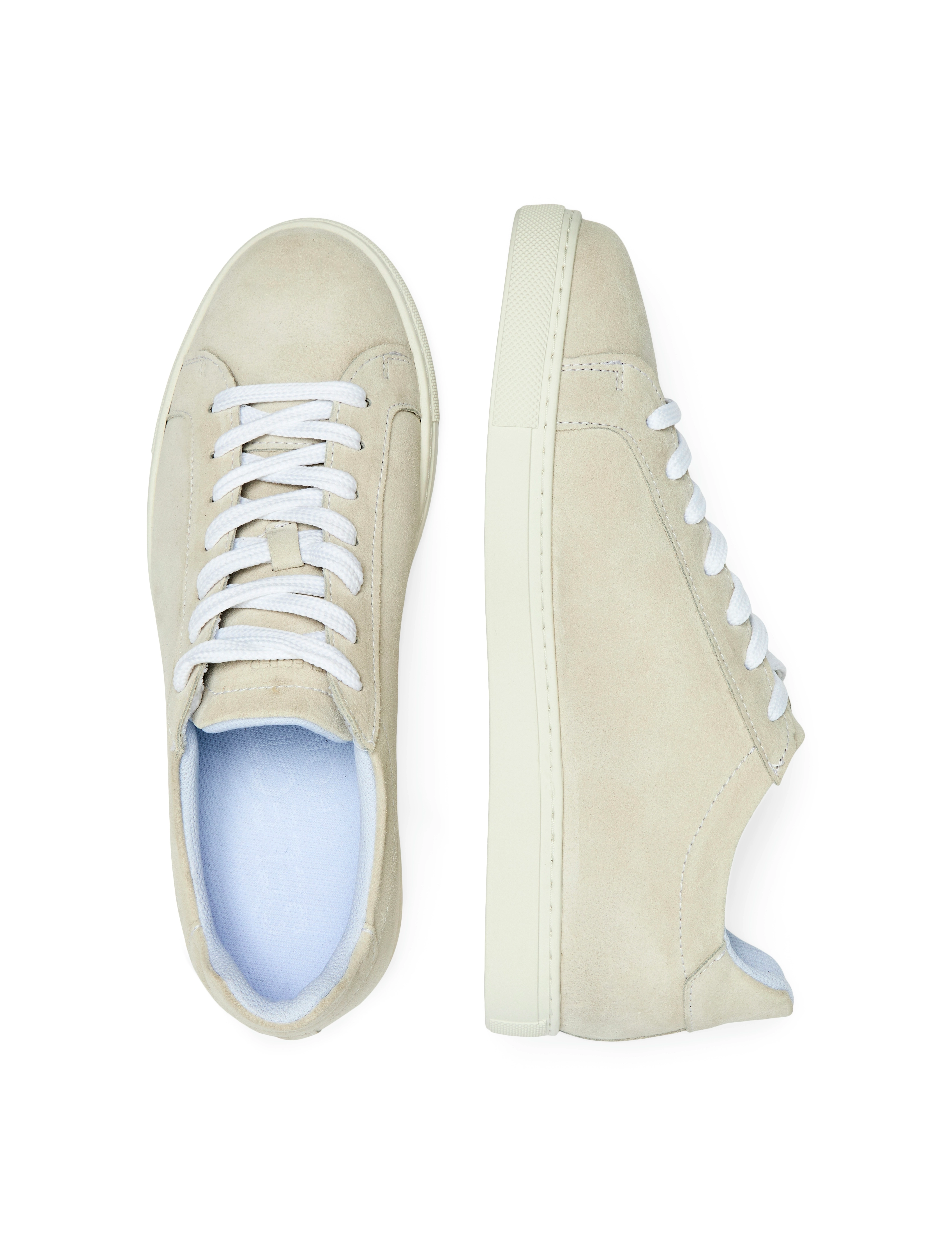 Selected - SLHEVAN SUEDE TRAINER B - herren - white - 4