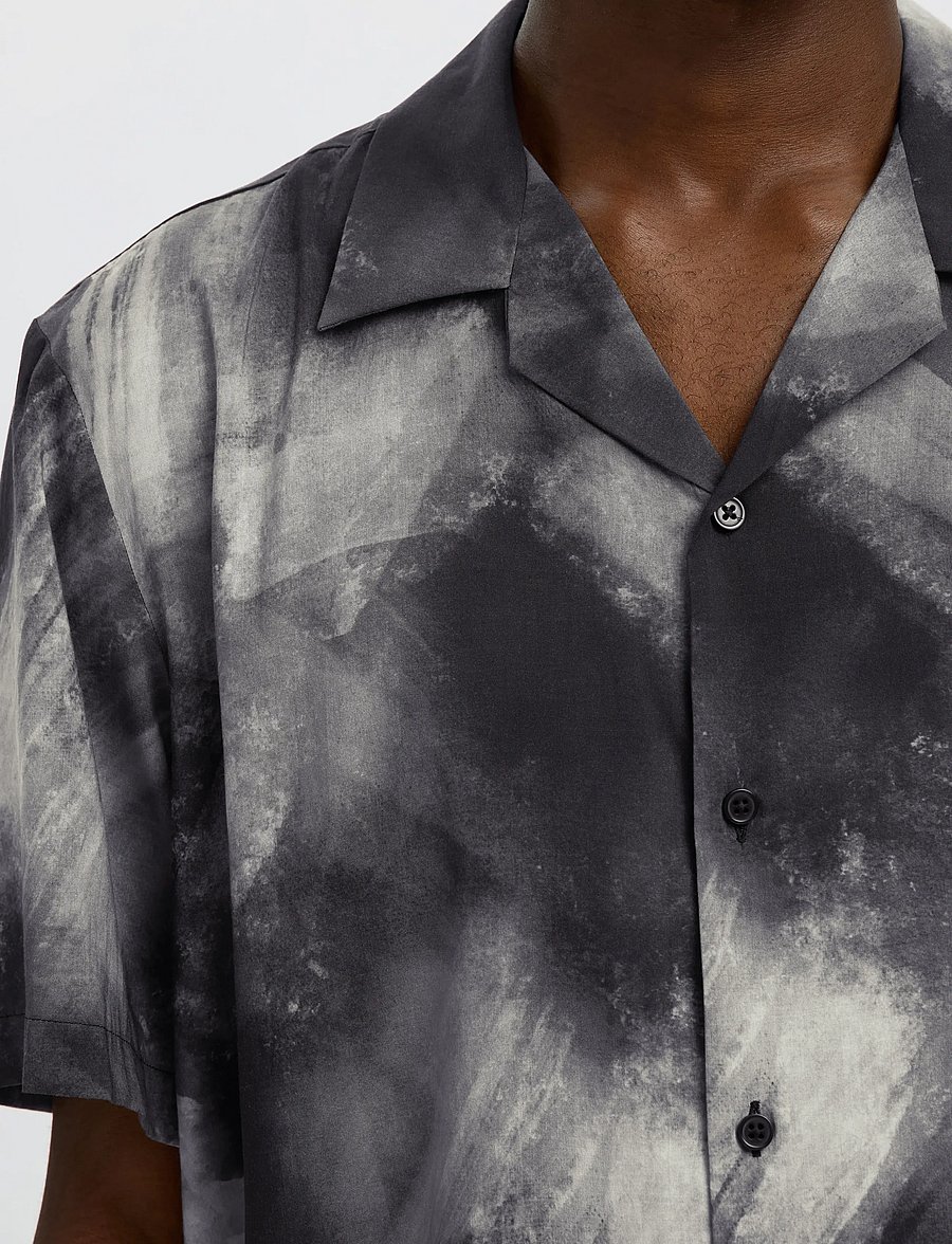 Selected - SLHREG-AIR SHIRT SS MIX - marškiniai trumpomis rankovėmis - black - 4