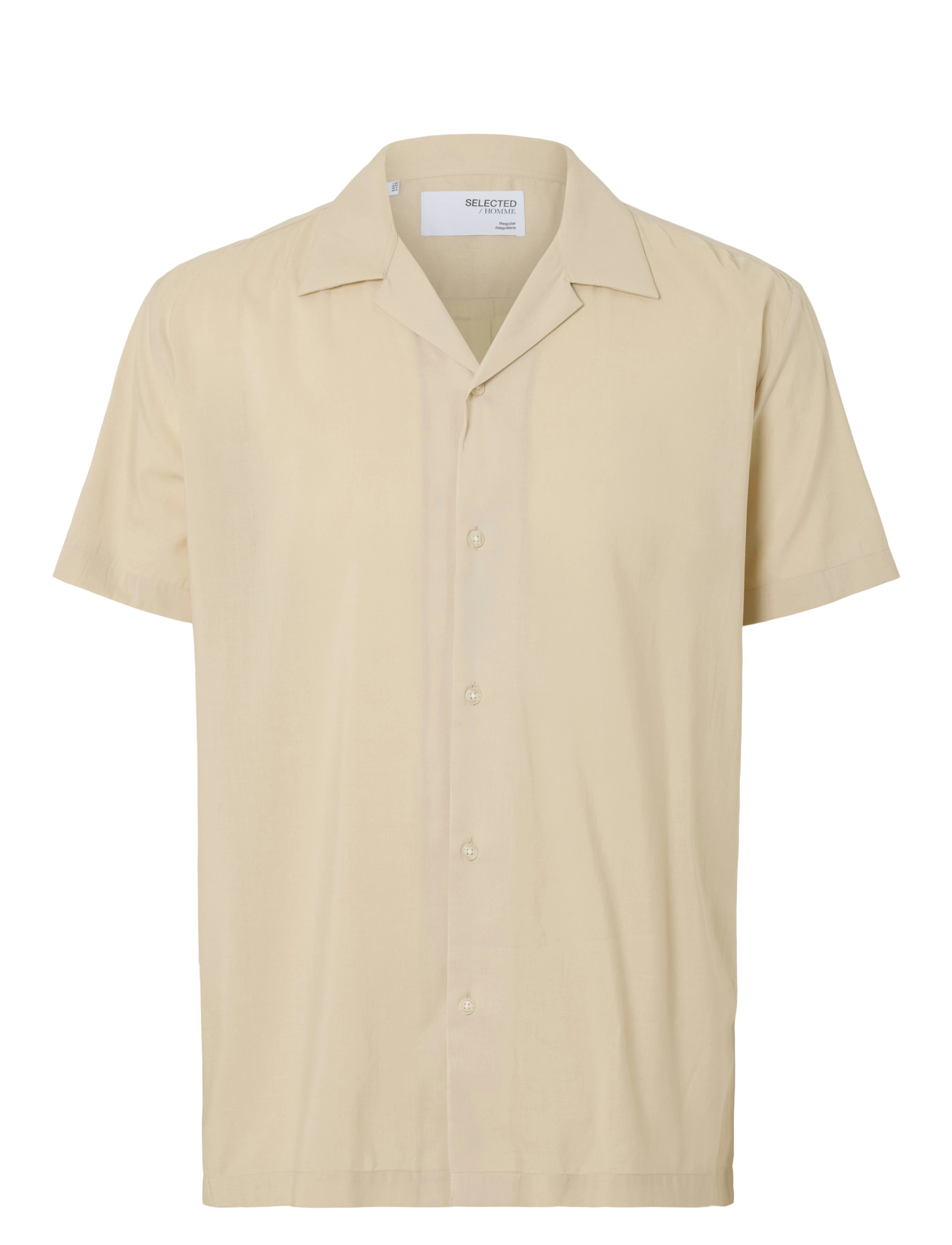 SELECTED Slhreg-Air Shirt Ss Mix Beige - S - Herren