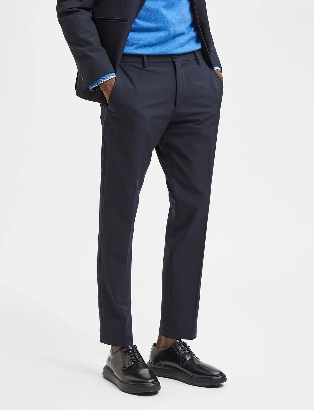 Selected - SLHSLIM-JOSH NAVY TRS ADV B NOOS - anzugshosen - dark sapphire - 0