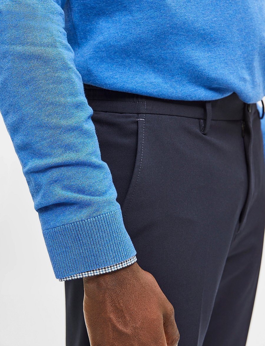 Selected - SLHSLIM-JOSH NAVY TRS ADV - jakkafatabuxur - dark sapphire - 4