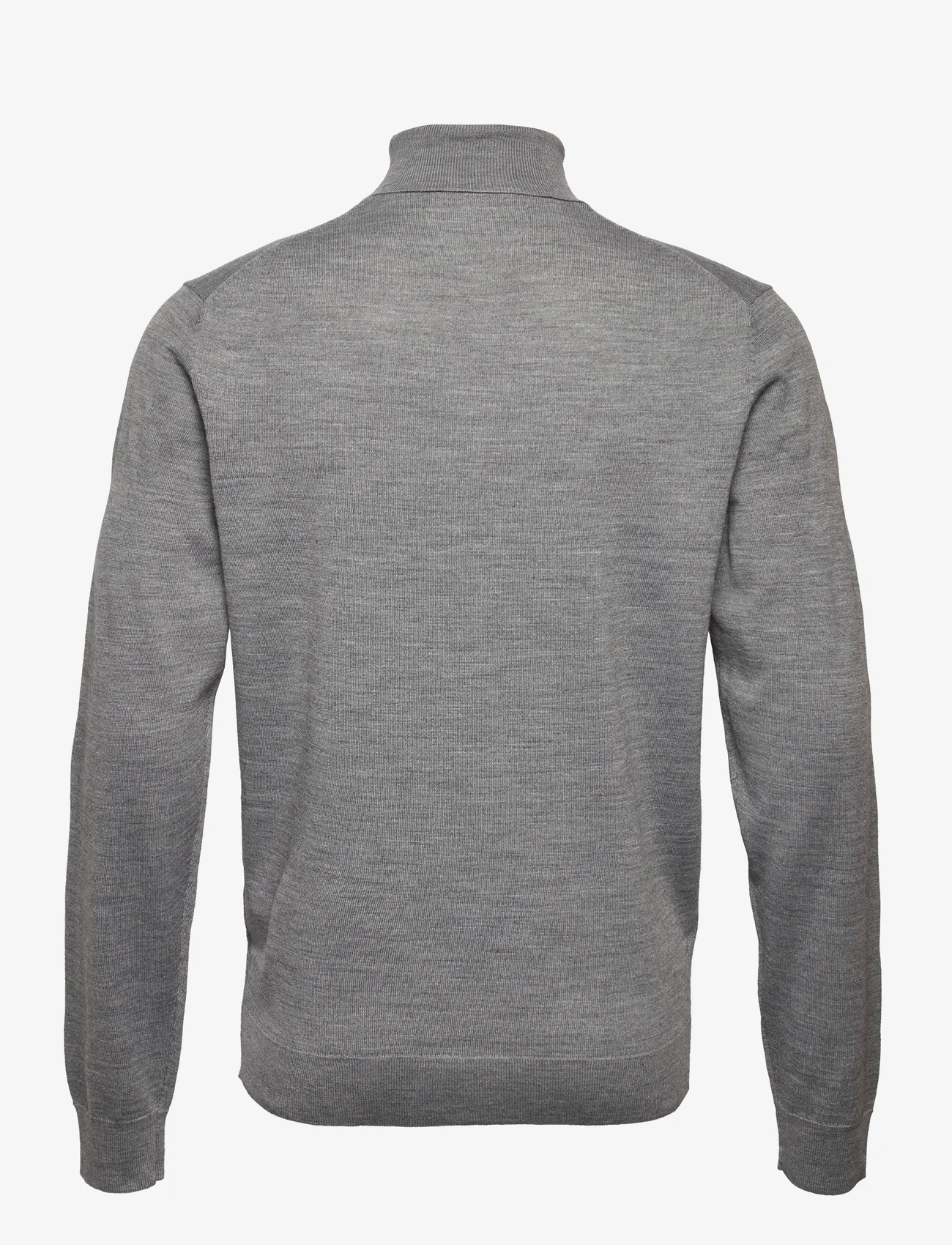 Selected Homme - SLHTOWN MERINO COOLMAX KNIT ROLL B - basisstrikkeplagg - titanium - 1