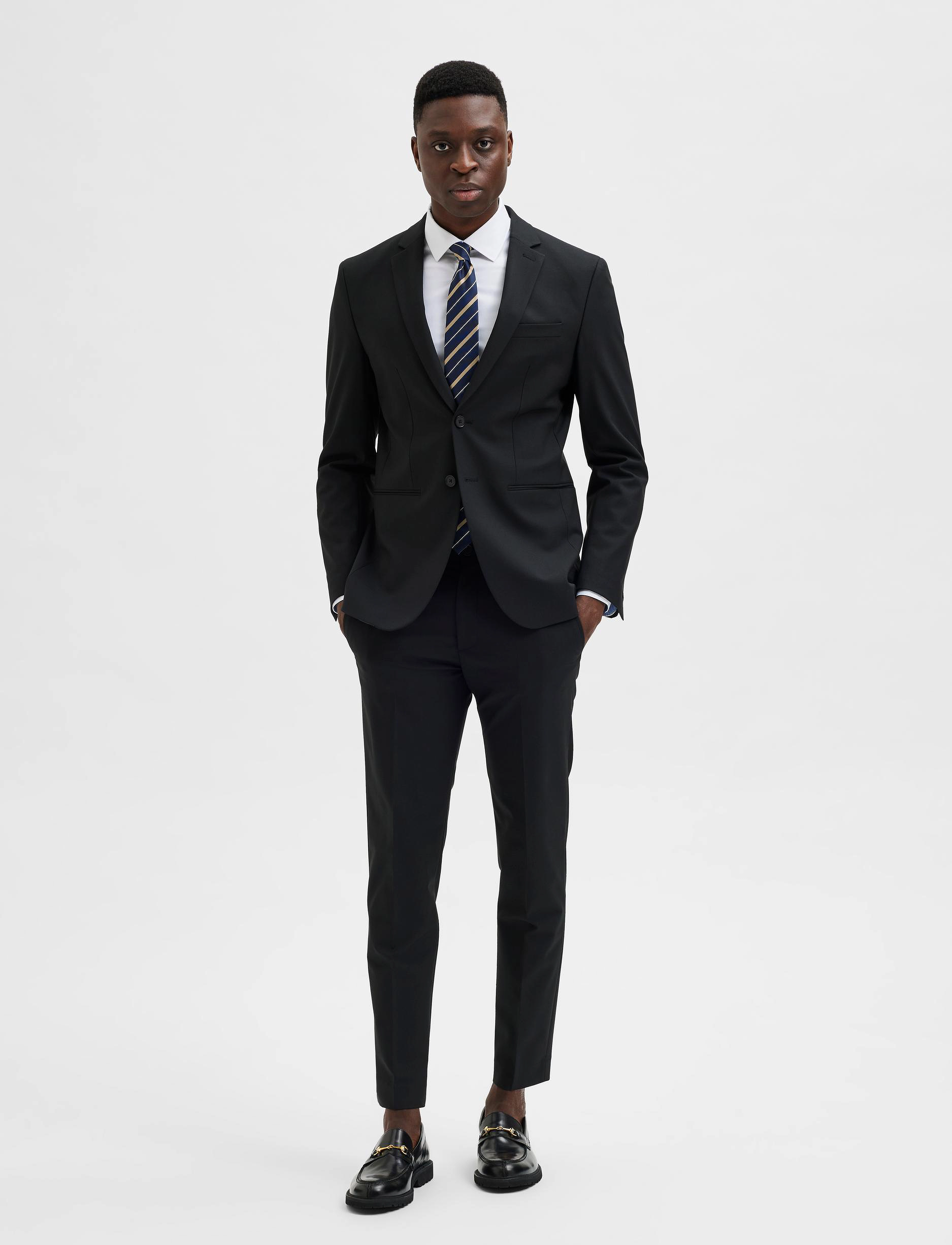 Selected - SLHSLIM-JOSHLACKLZ ADV - marynarki jednorzędowe - black - 4