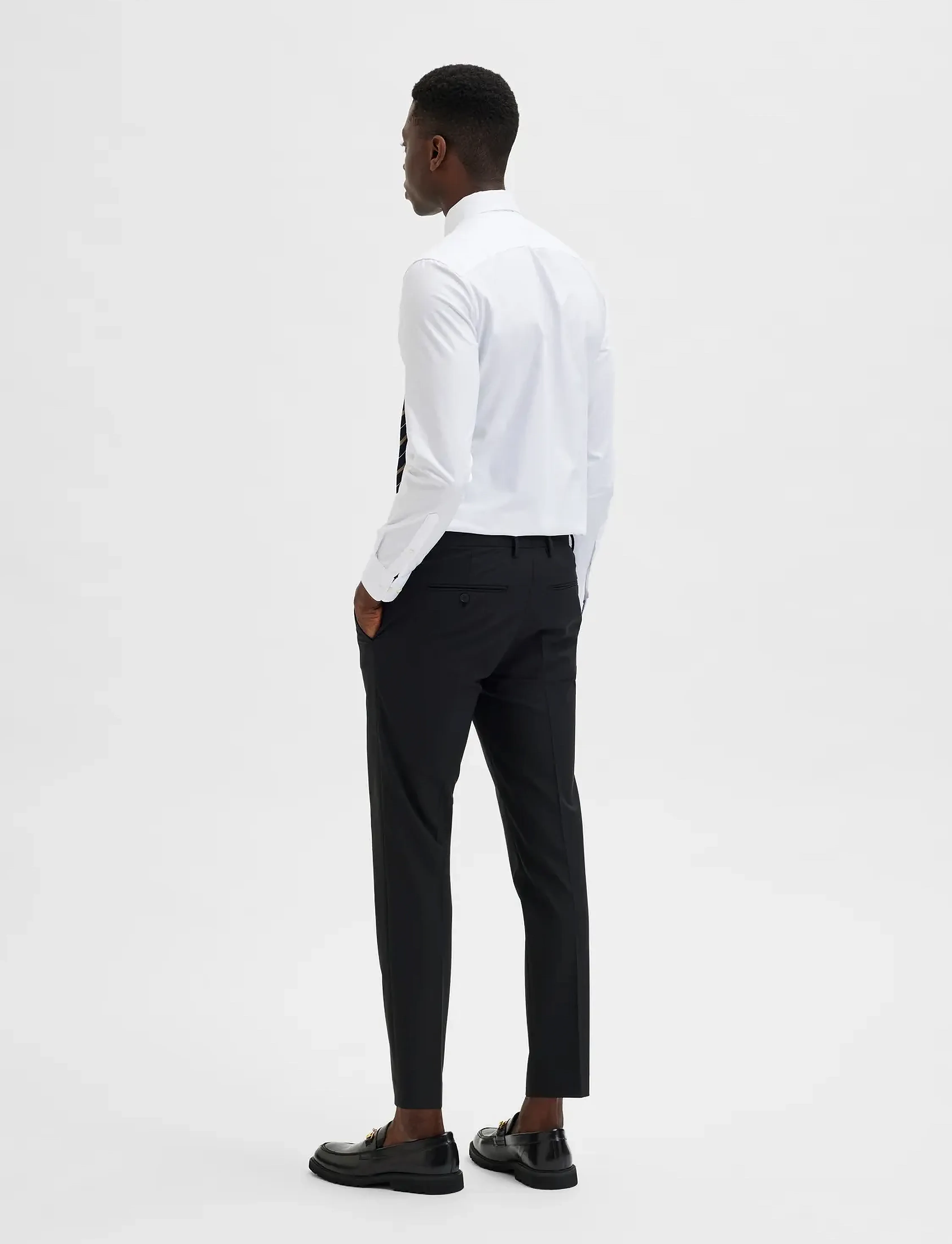 Selected - SLHSLIM-JOSHLACK TRS ADV - anzugshosen - black - 3