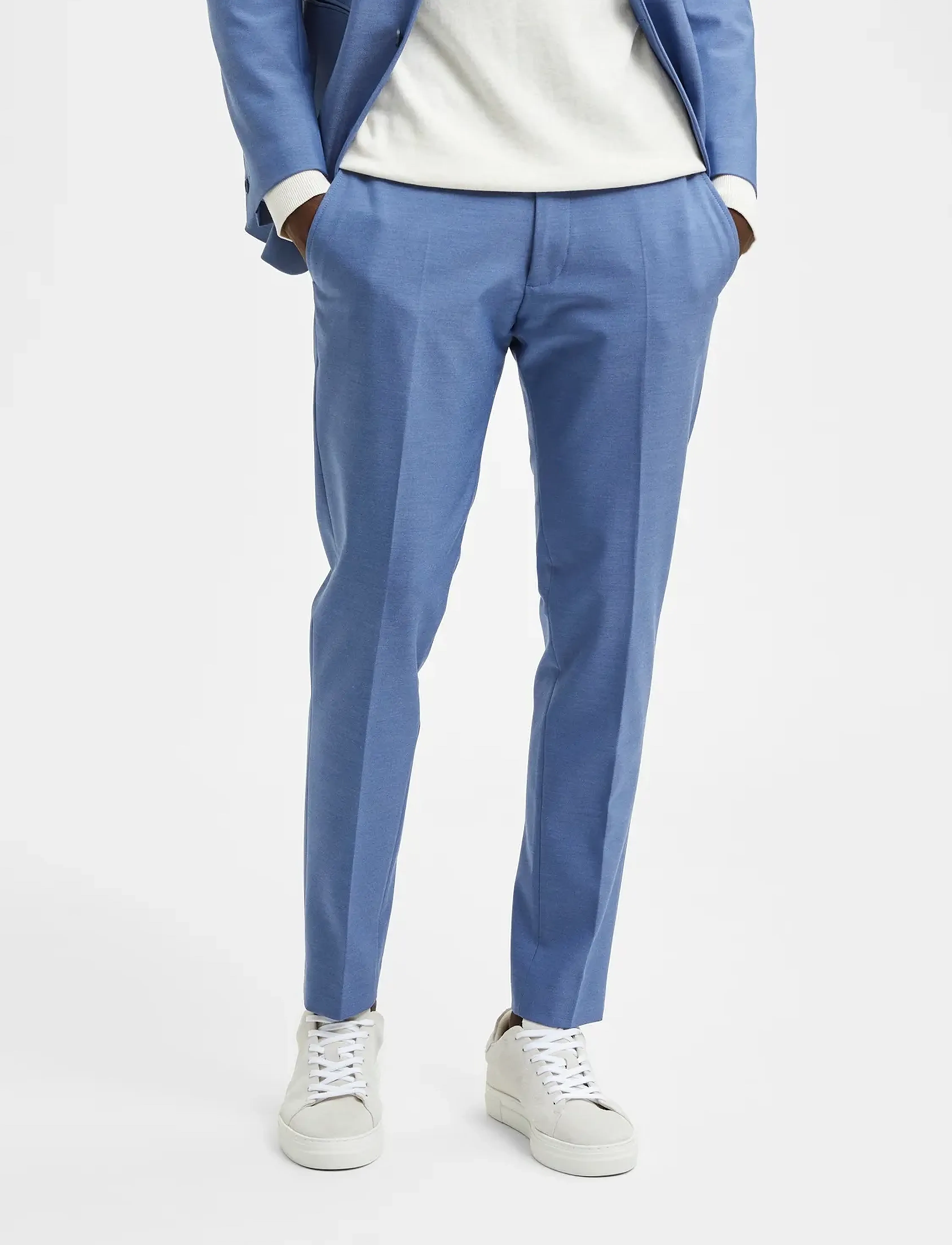 Selected Slhslim-Joshlue Trs Adv, 42, Trousers, Blau - Formal, Männerswear