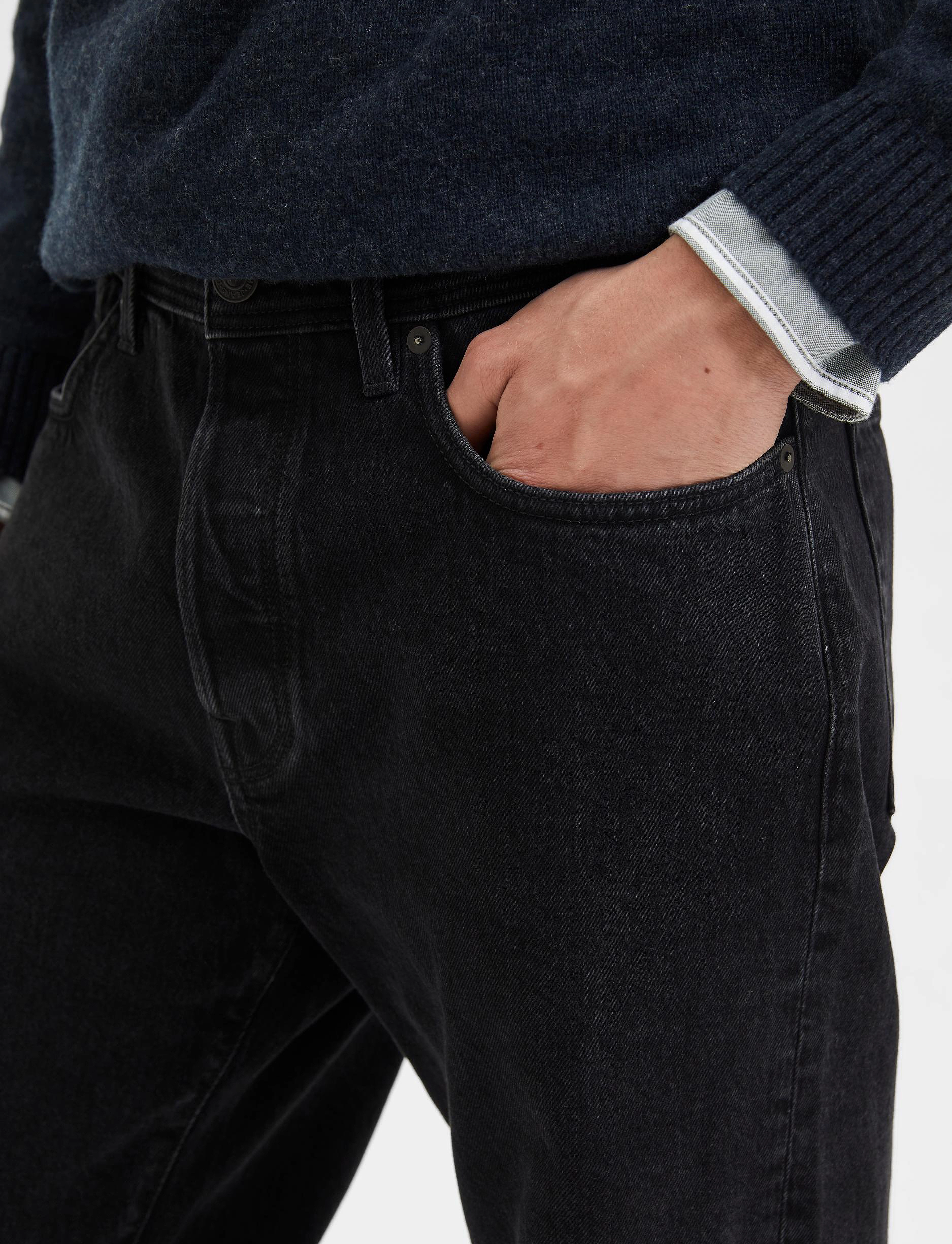 Selected - SLHLOOSE-KOBE 24301 BLACK JEANS W - black denim - 5