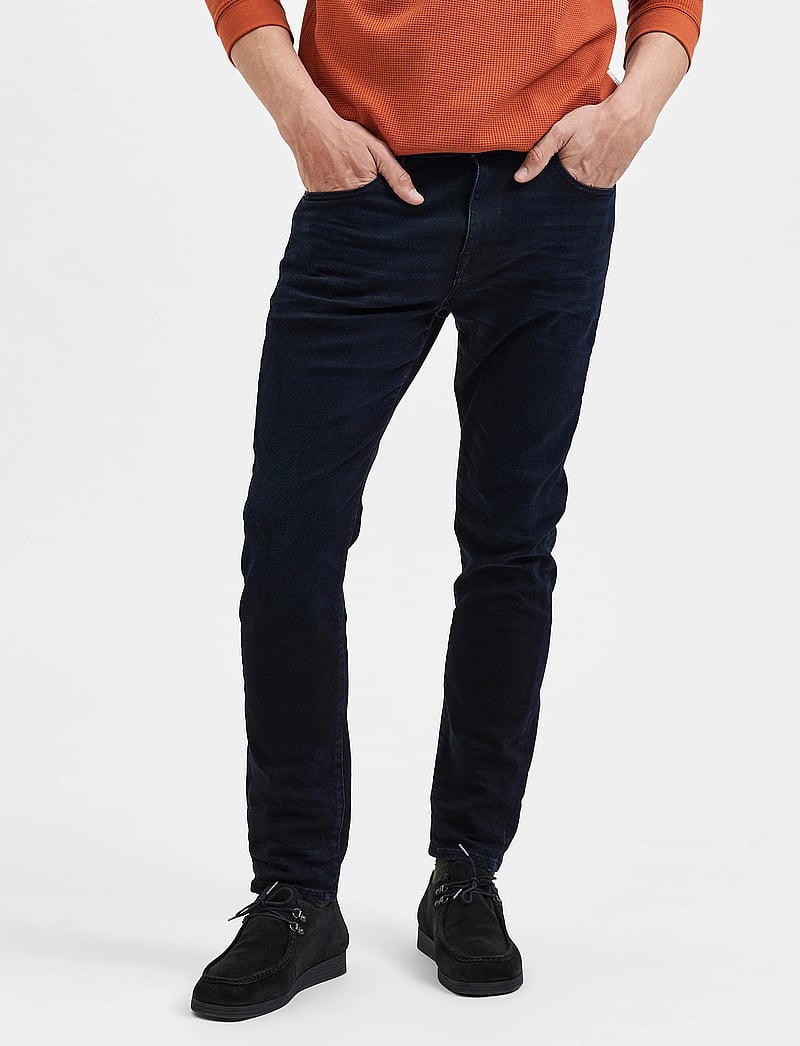 Selected - SLH175-SLIM LEON 24601 BB SOFTJNS NOOS - slim fit -farkut - blue black denim - 0