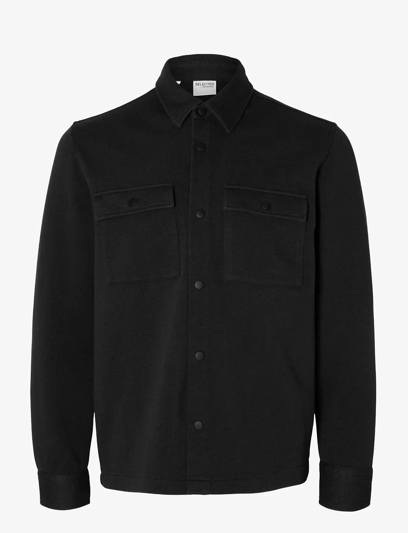 Selected - SLMJACKIE SWEAT JACKET NOOS - forårsjakker - black - 1