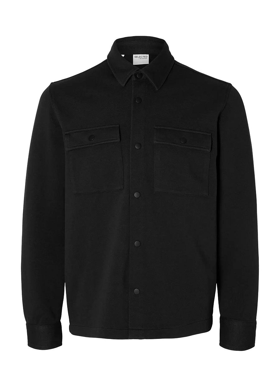 Selected - SLMJACKIE SWEAT JACKET NOOS - frühlingsjacken - black - 1