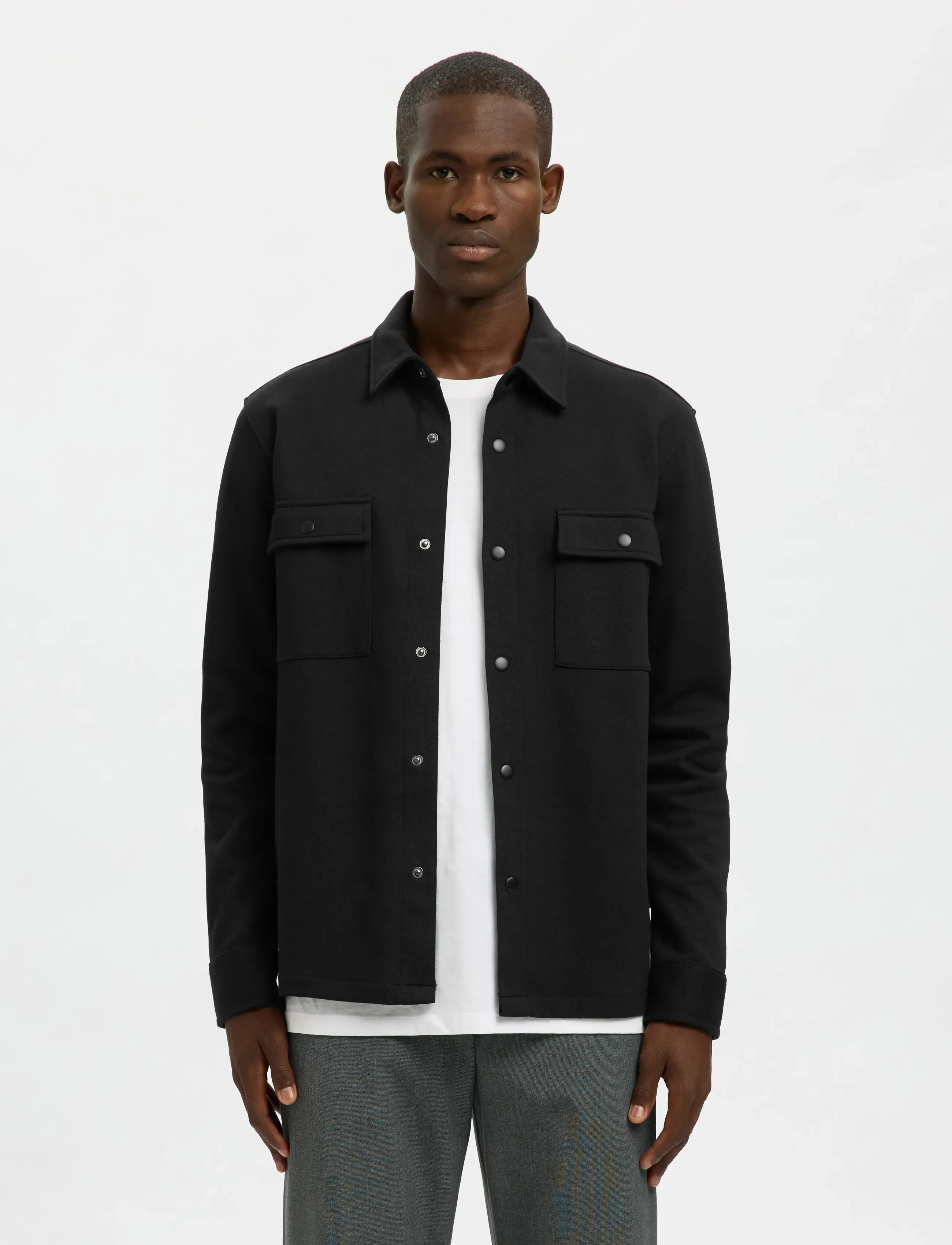 Selected SLMJACKIE SWEAT JACKET NOOS - Jacken - BLACK / black
