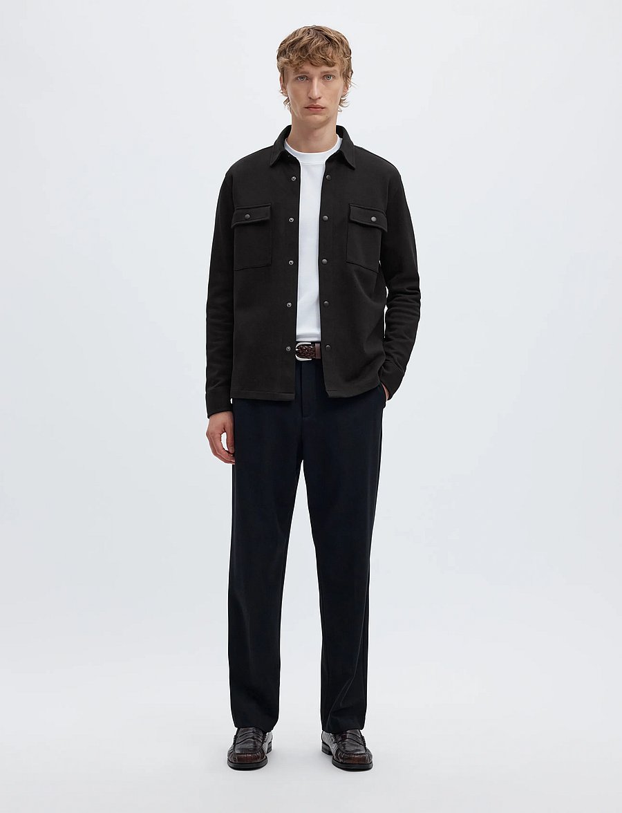 Selected - SLMJACKIE SWEAT JACKET NOOS - herbstjacken - black - 3