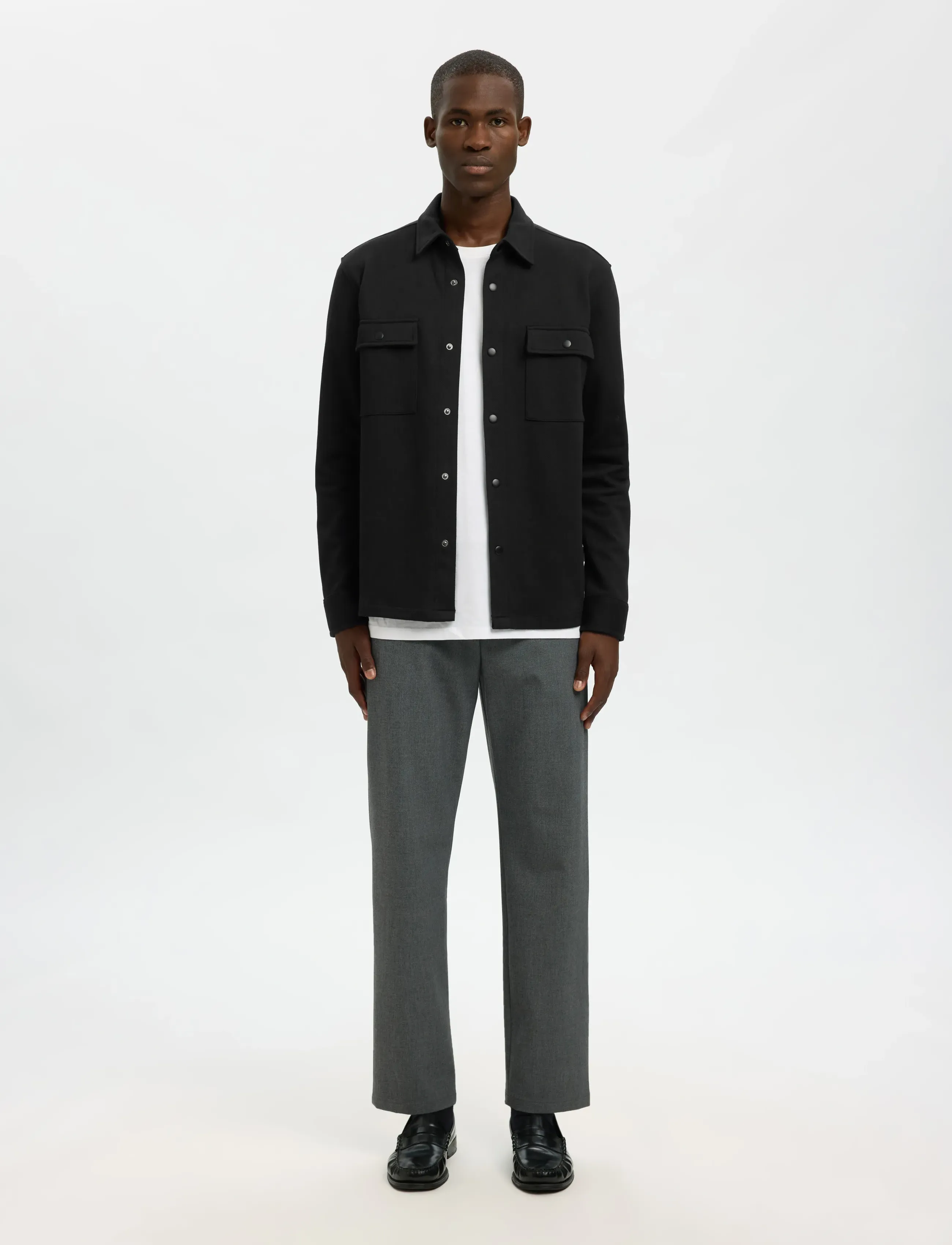 Selected - SLMJACKIE SWEAT JACKET NOOS - forårsjakker - black - 3