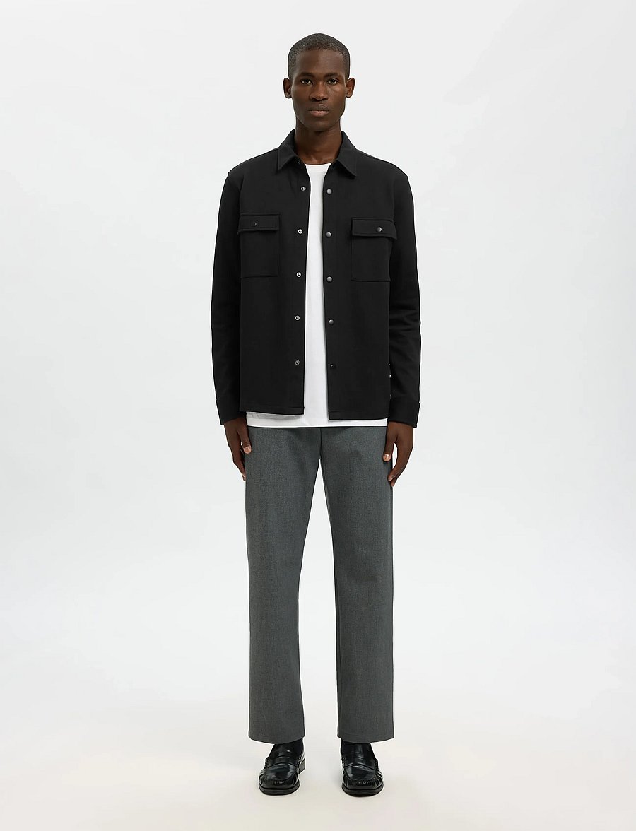 Selected - SLMJACKIE SWEAT JACKET NOOS - frühlingsjacken - black - 3