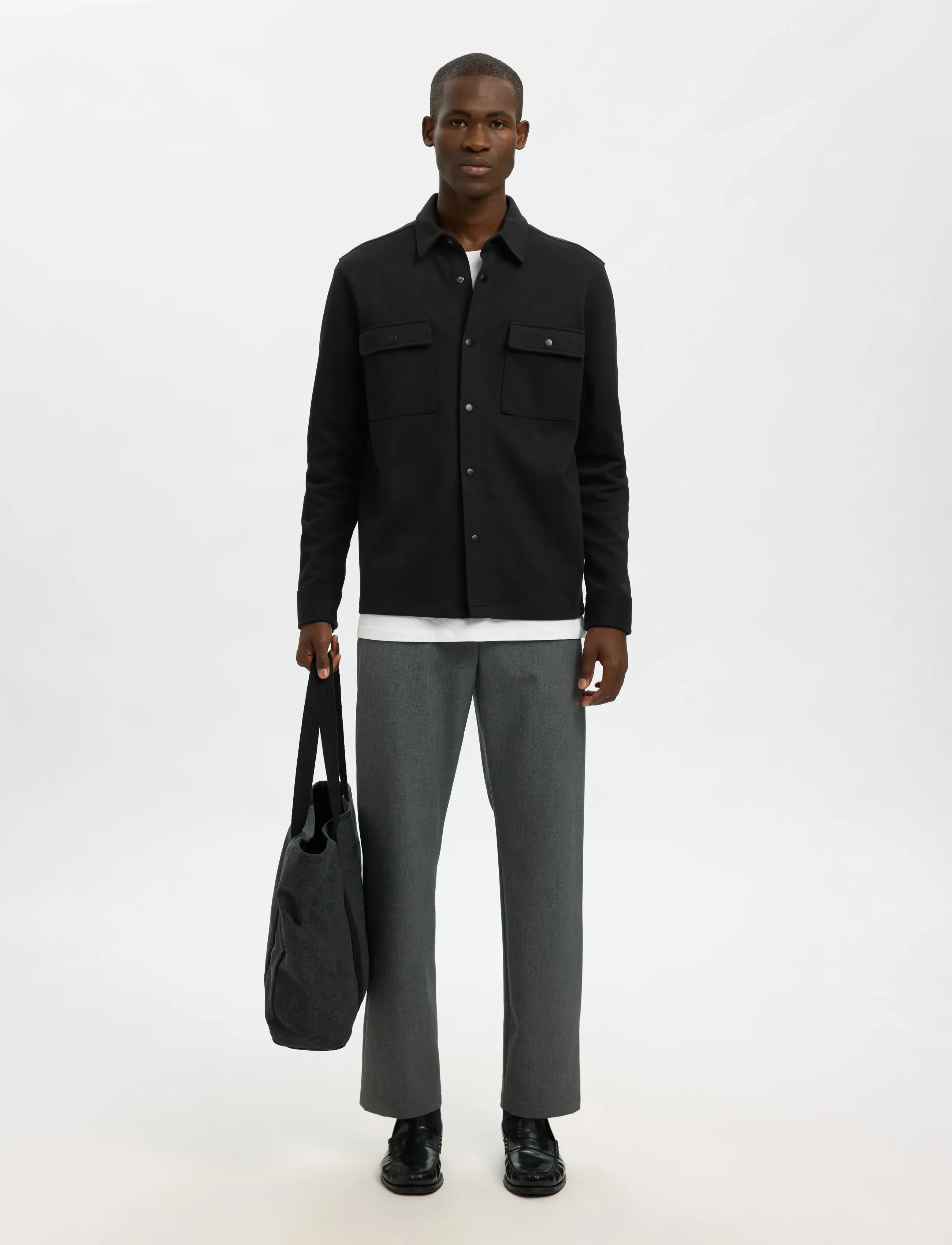 Selected - SLMJACKIE SWEAT JACKET NOOS - forårsjakker - black - 4