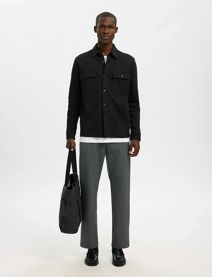 Selected - SLMJACKIE SWEAT JACKET NOOS - frühlingsjacken - black - 4