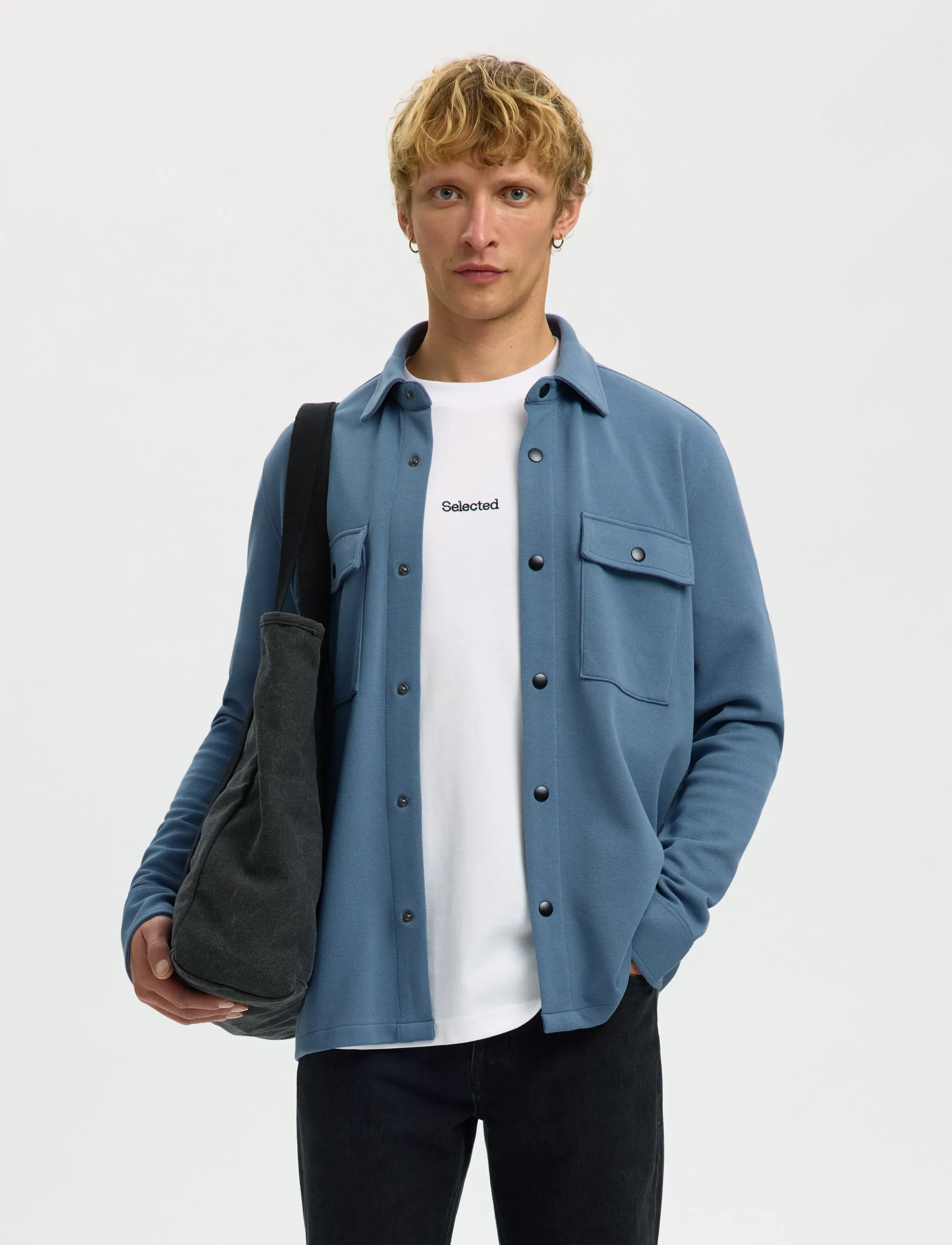 Selected SLHJACKIE SWEAT JACKET NOOS - Jackets - BLUE MIRAGE / blue