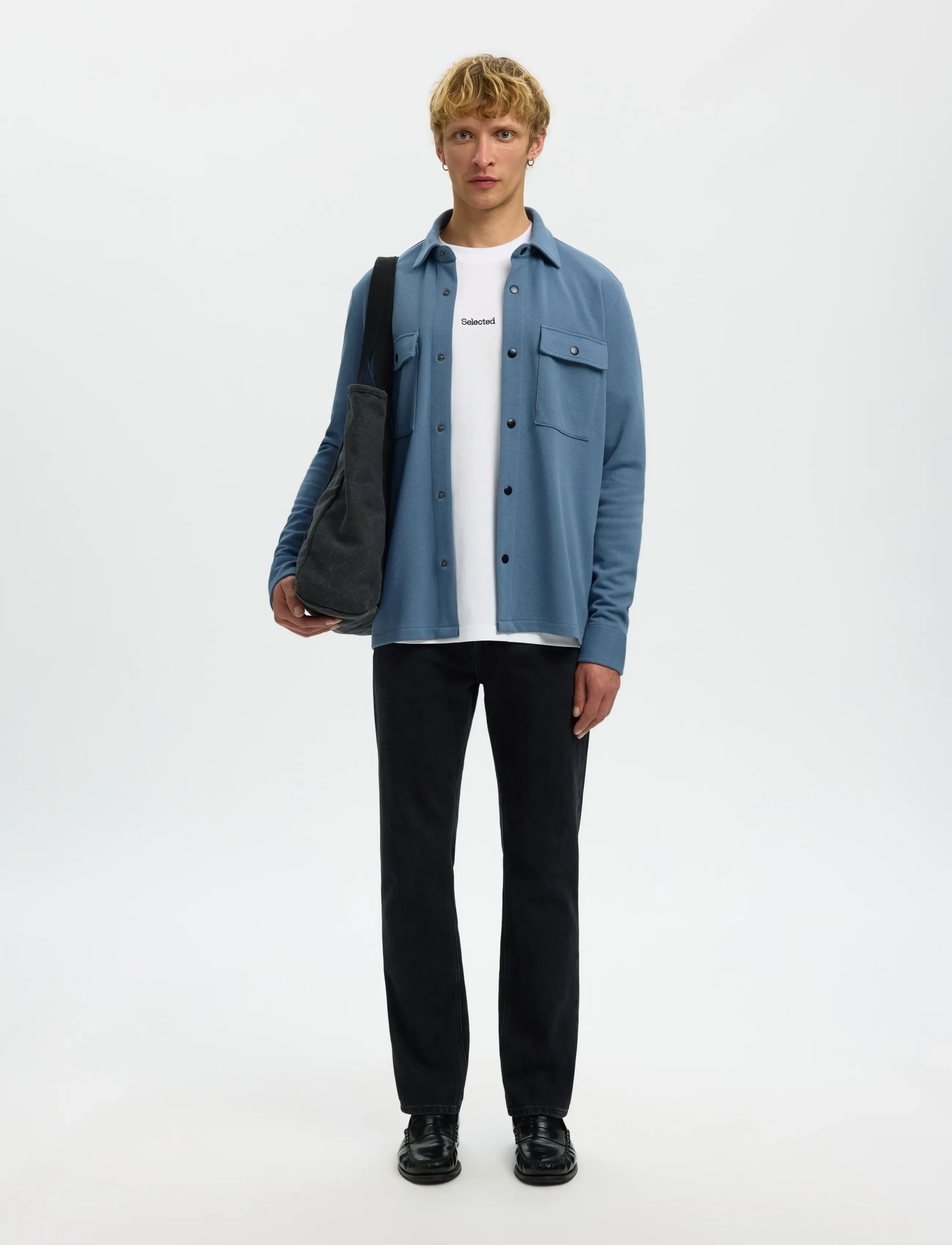 Selected - SLMJACKIE SWEAT JACKET NOOS - forårsjakker - blue mirage - 3