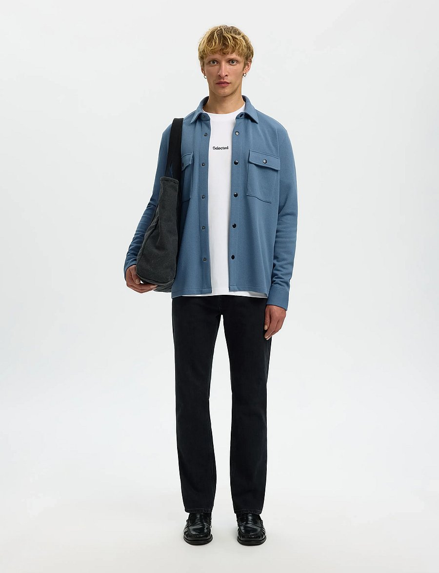 Selected - SLMJACKIE SWEAT JACKET NOOS - frühlingsjacken - blue mirage - 3