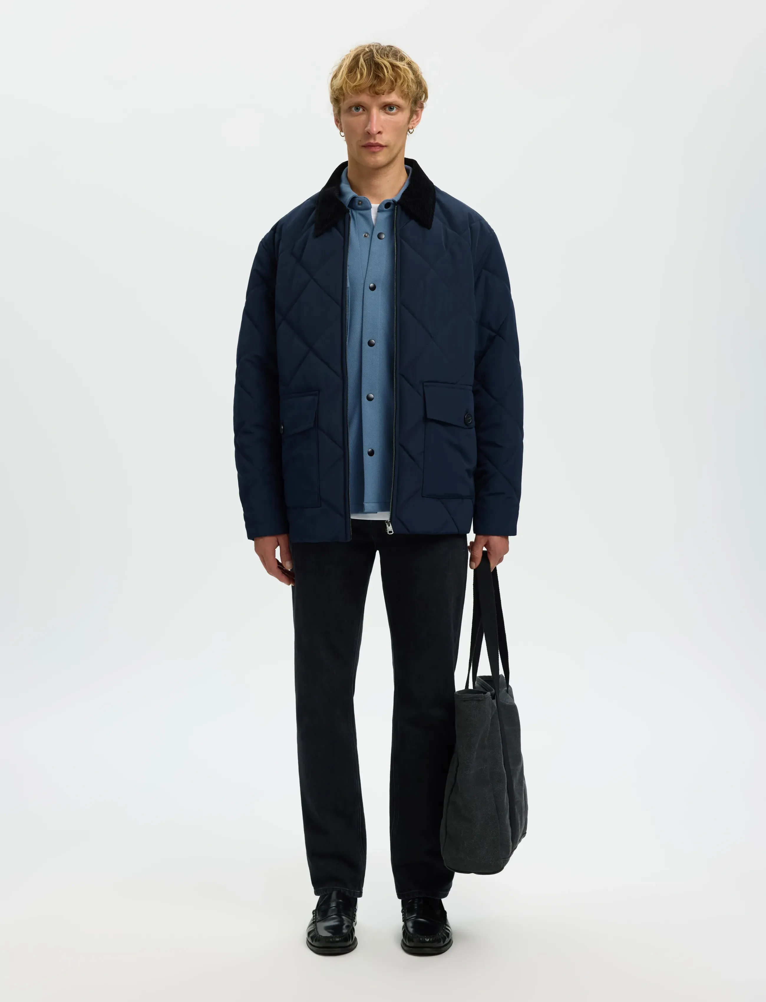 Selected - SLMJACKIE SWEAT JACKET NOOS - forårsjakker - blue mirage - 5