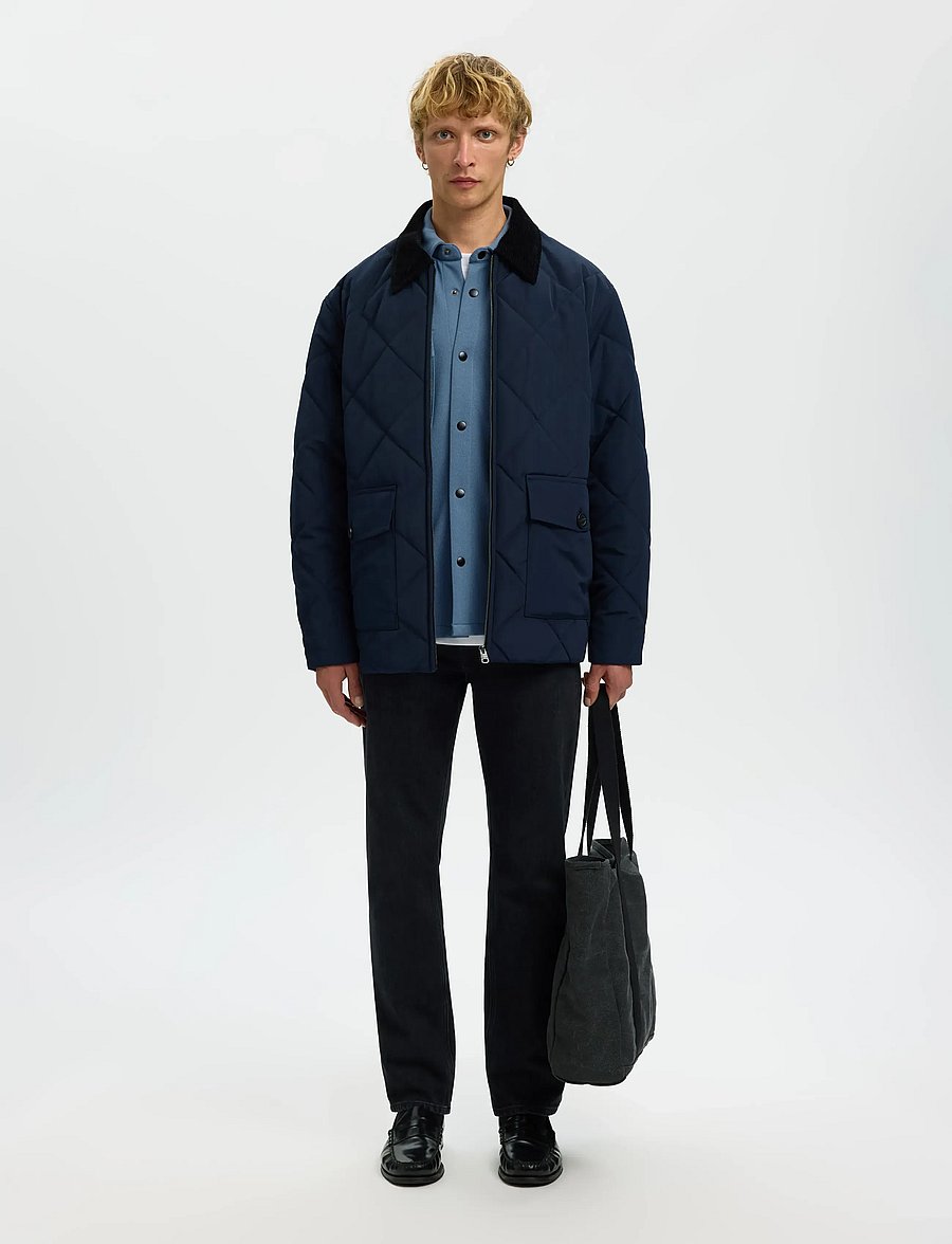 Selected - SLMJACKIE SWEAT JACKET NOOS - frühlingsjacken - blue mirage - 5