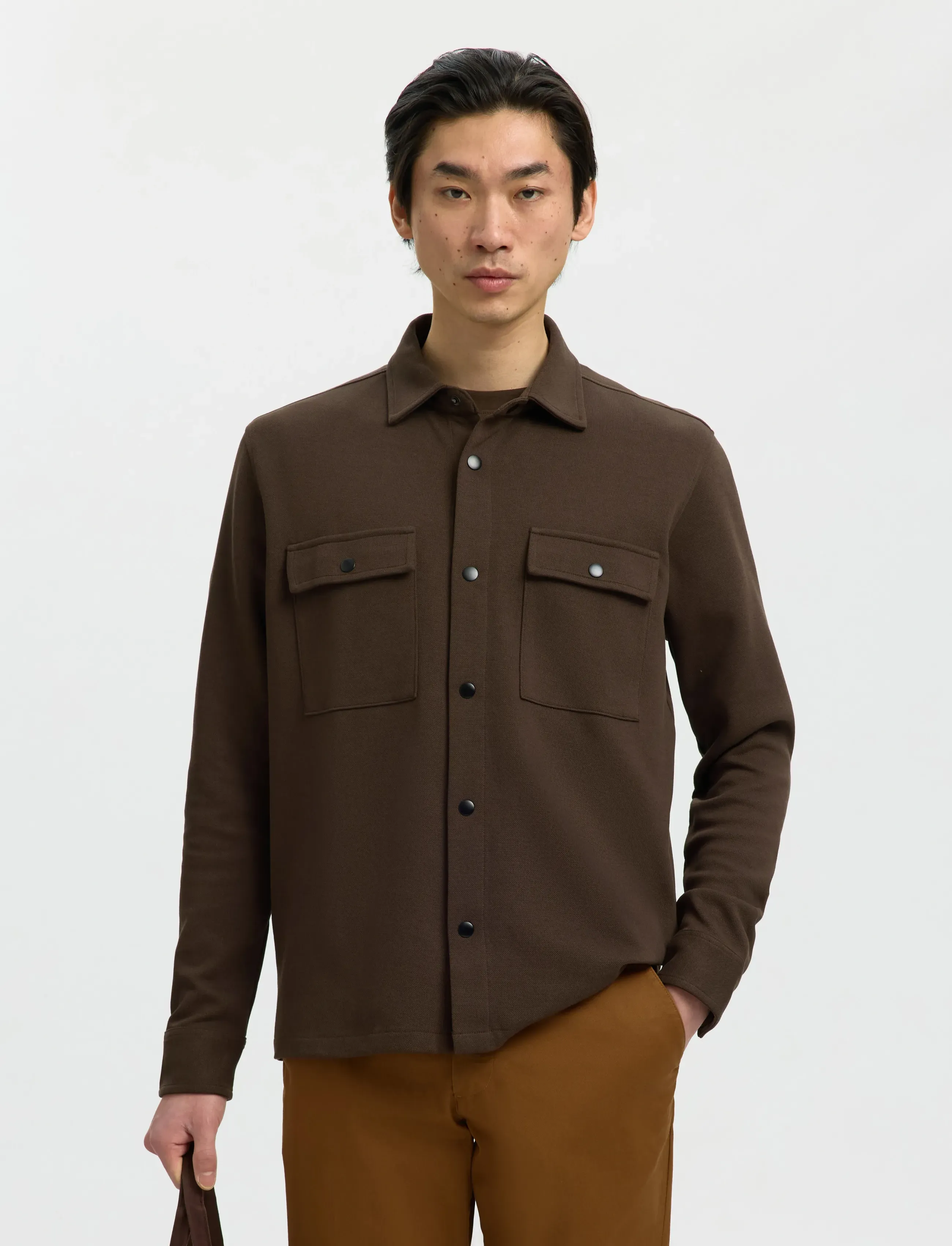 Selected SLMJACKIE SWEAT JACKET NOOS - Jacken - DELICIOSO / brown