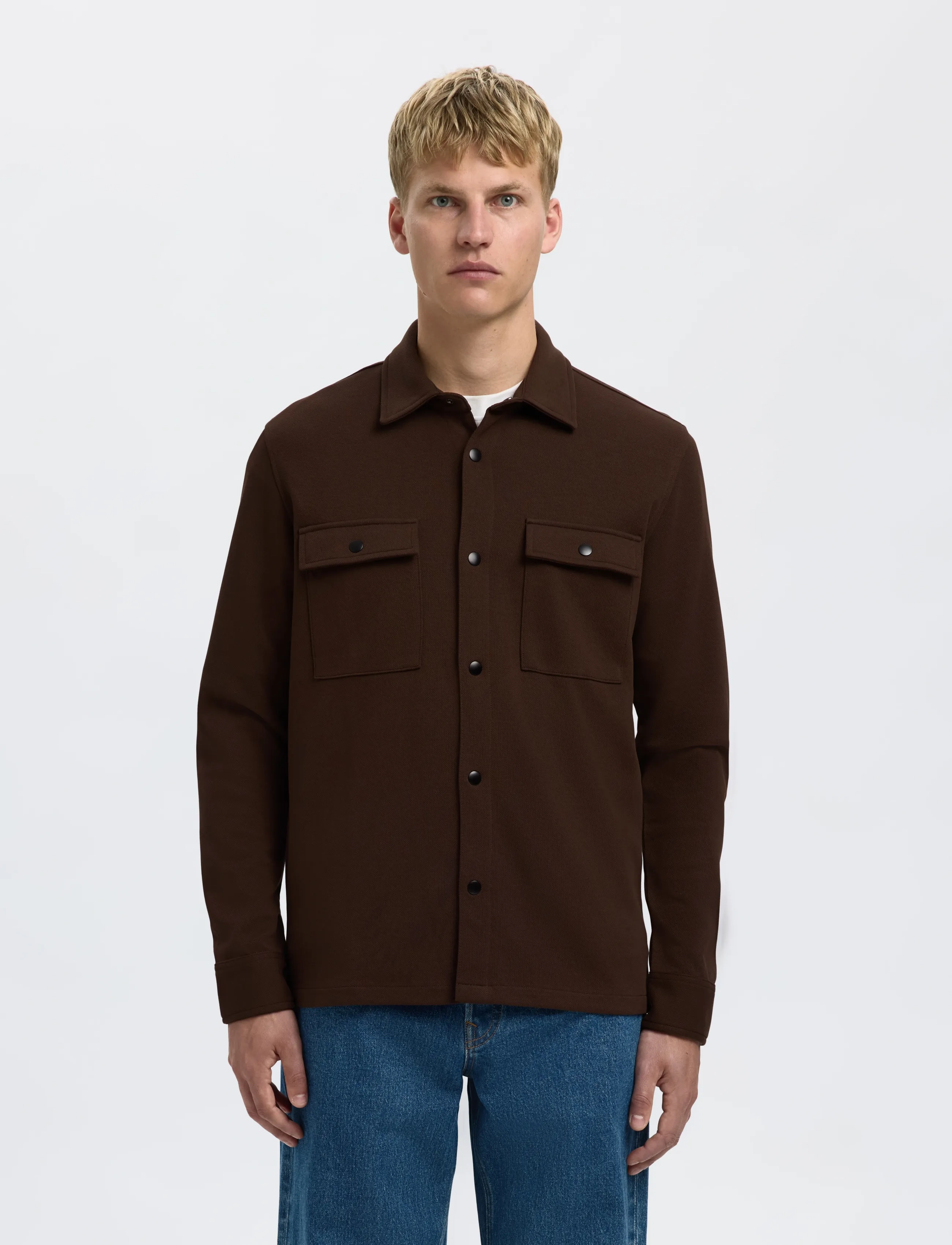 Selected Slmjackie Sweat Jacket Noos, M, Oberteile, Braun - Overshirts, Männerswear
