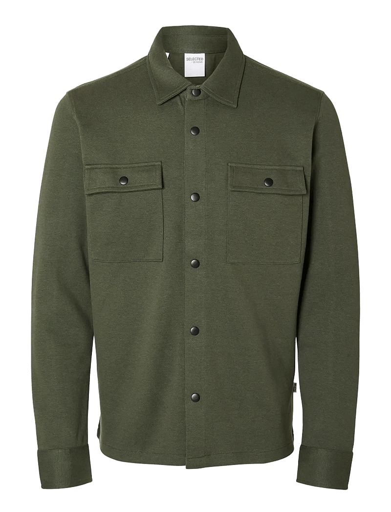 Selected - SLHJACKIE SWEAT JACKET NOOS - frühlingsjacken - forest night - 1