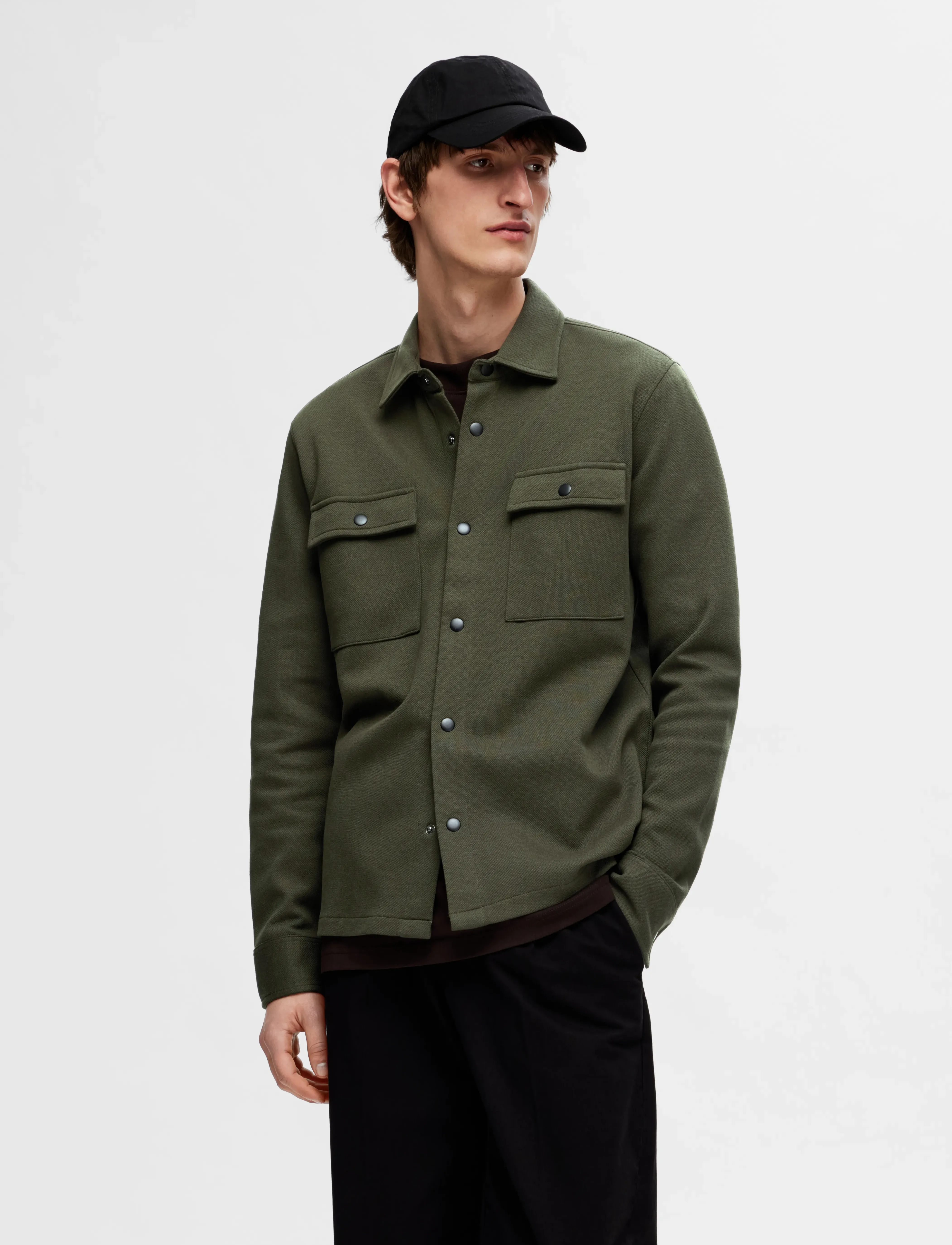 Selected SLHJACKIE SWEAT JACKET NOOS - Jackets - FOREST NIGHT / khaki/green