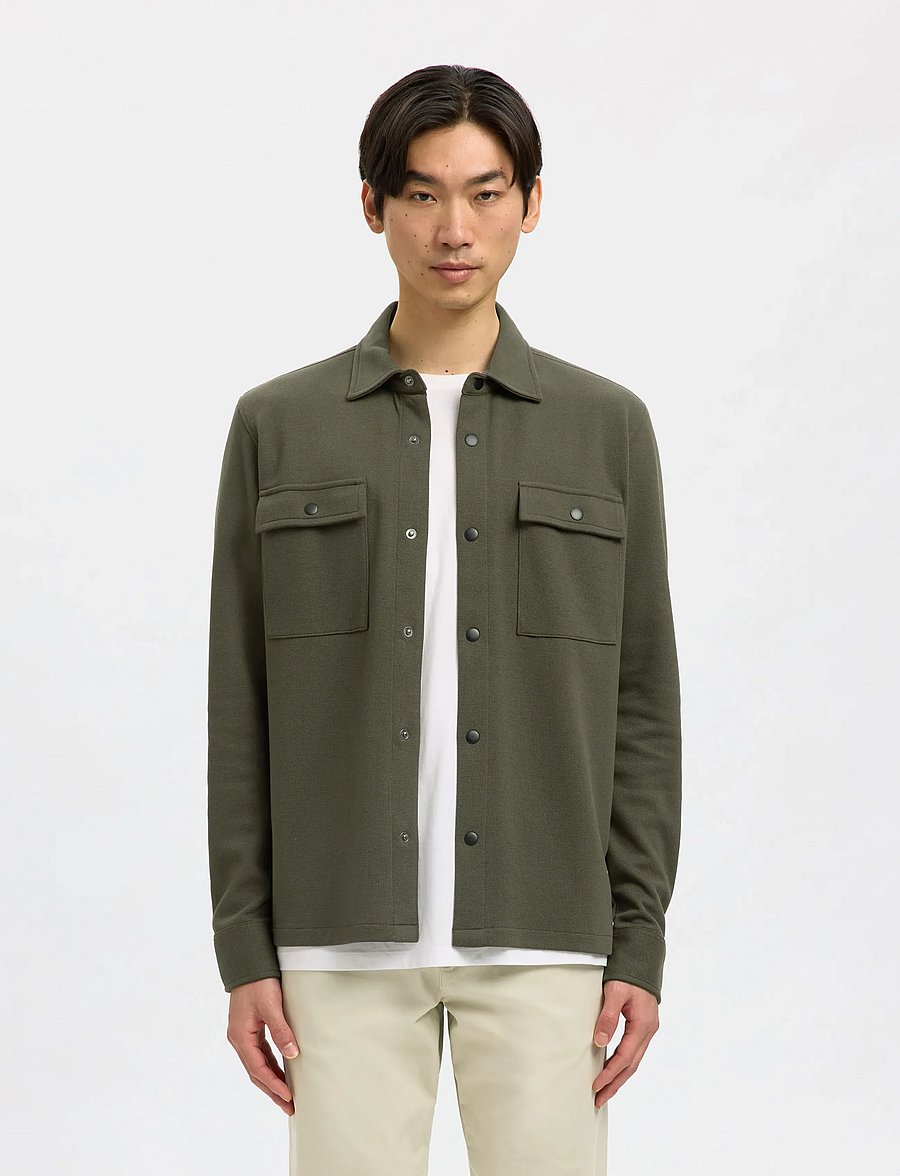 Selected - SLMJACKIE SWEAT JACKET NOOS - frühlingsjacken - forest night - 0