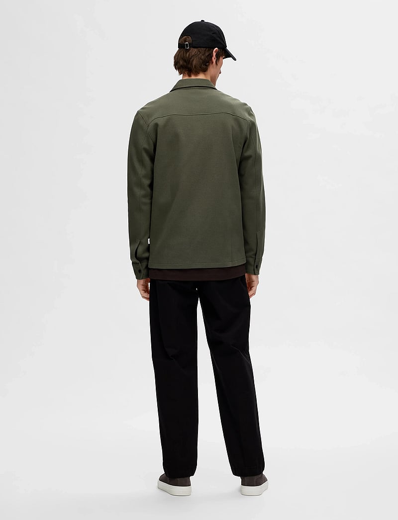 Selected - SLHJACKIE SWEAT JACKET NOOS - frühlingsjacken - forest night - 2