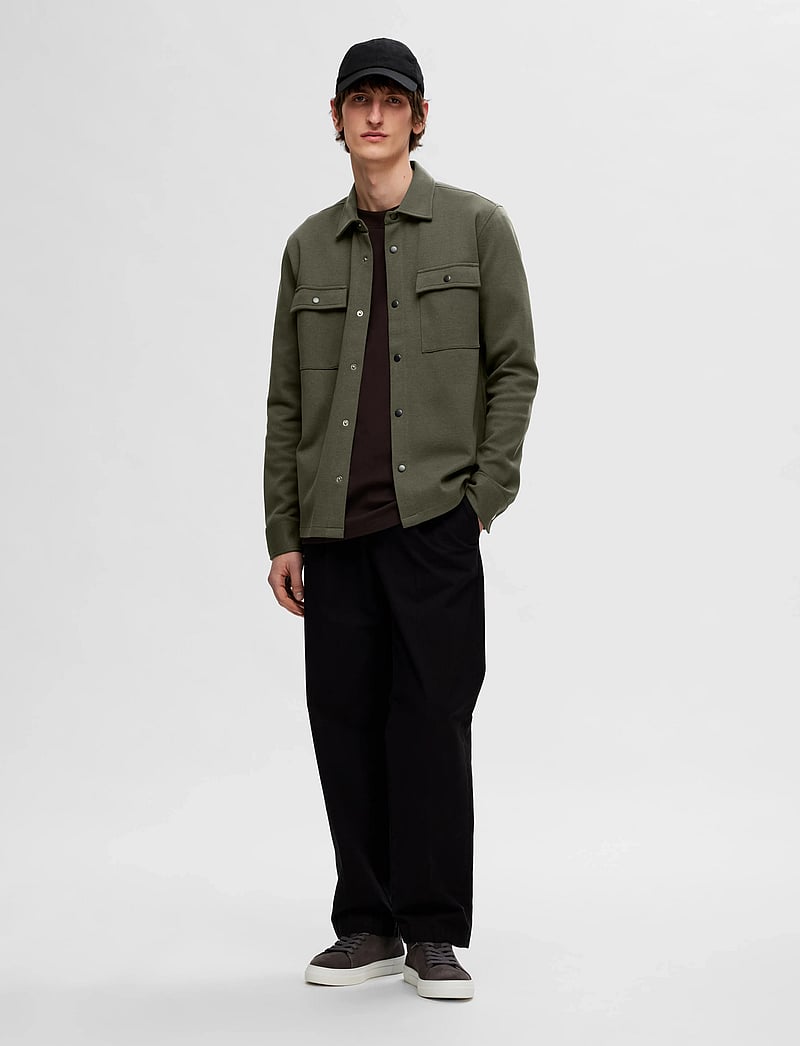 Selected - SLHJACKIE SWEAT JACKET NOOS - frühlingsjacken - forest night - 4