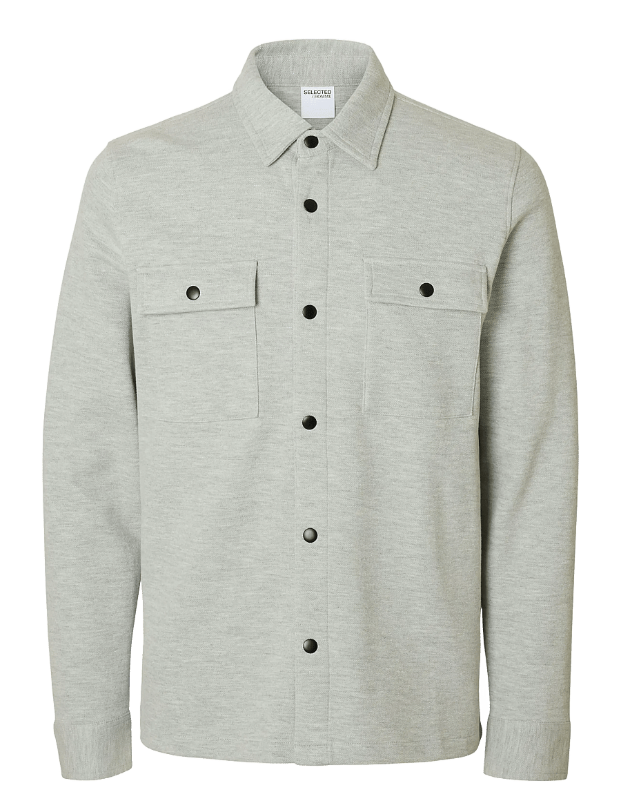 Selected - SLMJACKIE SWEAT JACKET NOOS - frühlingsjacken - light grey melange - 1