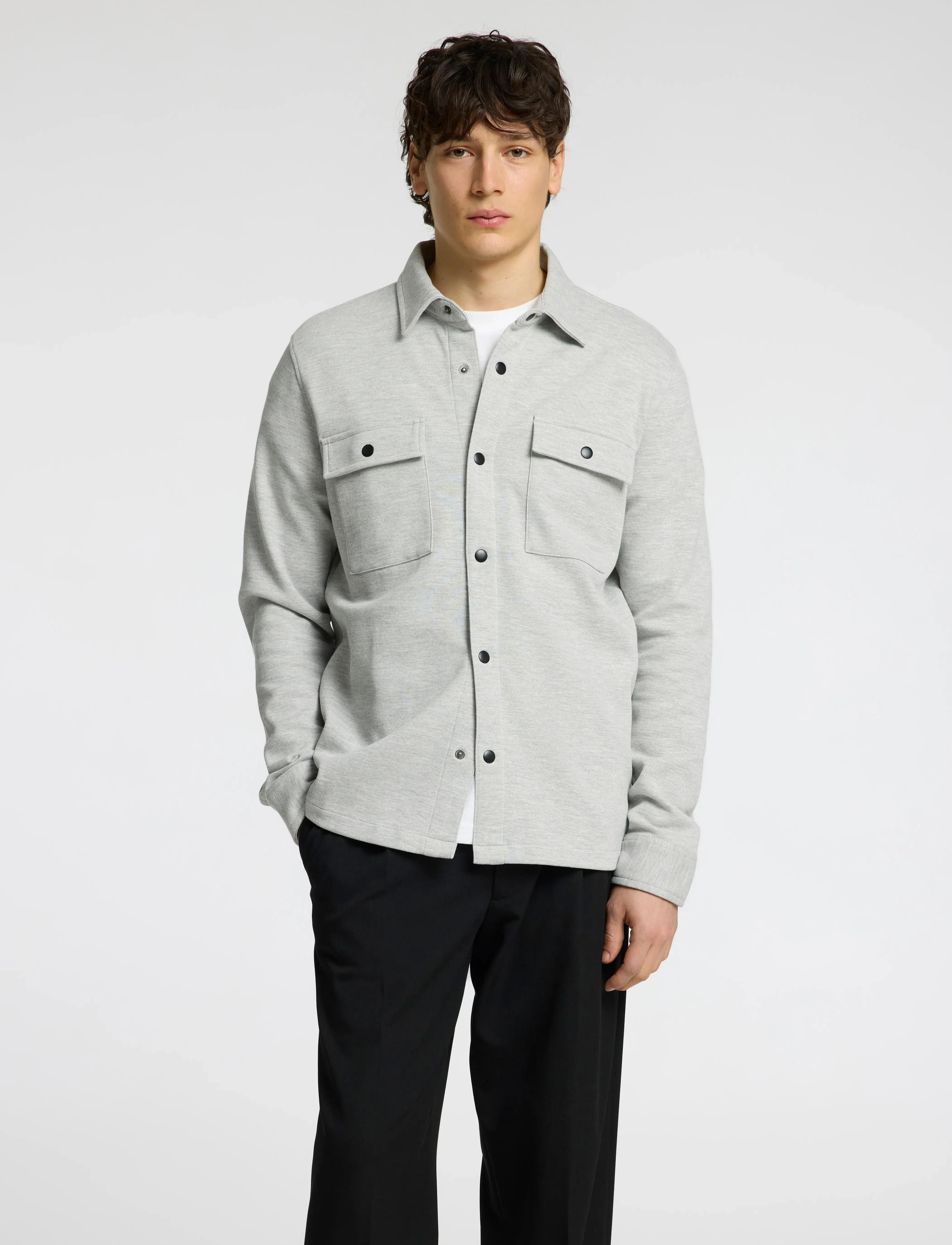 Selected SLMJACKIE SWEAT JACKET NOOS - Jakker - LIGHT GREY MELANGE / grey