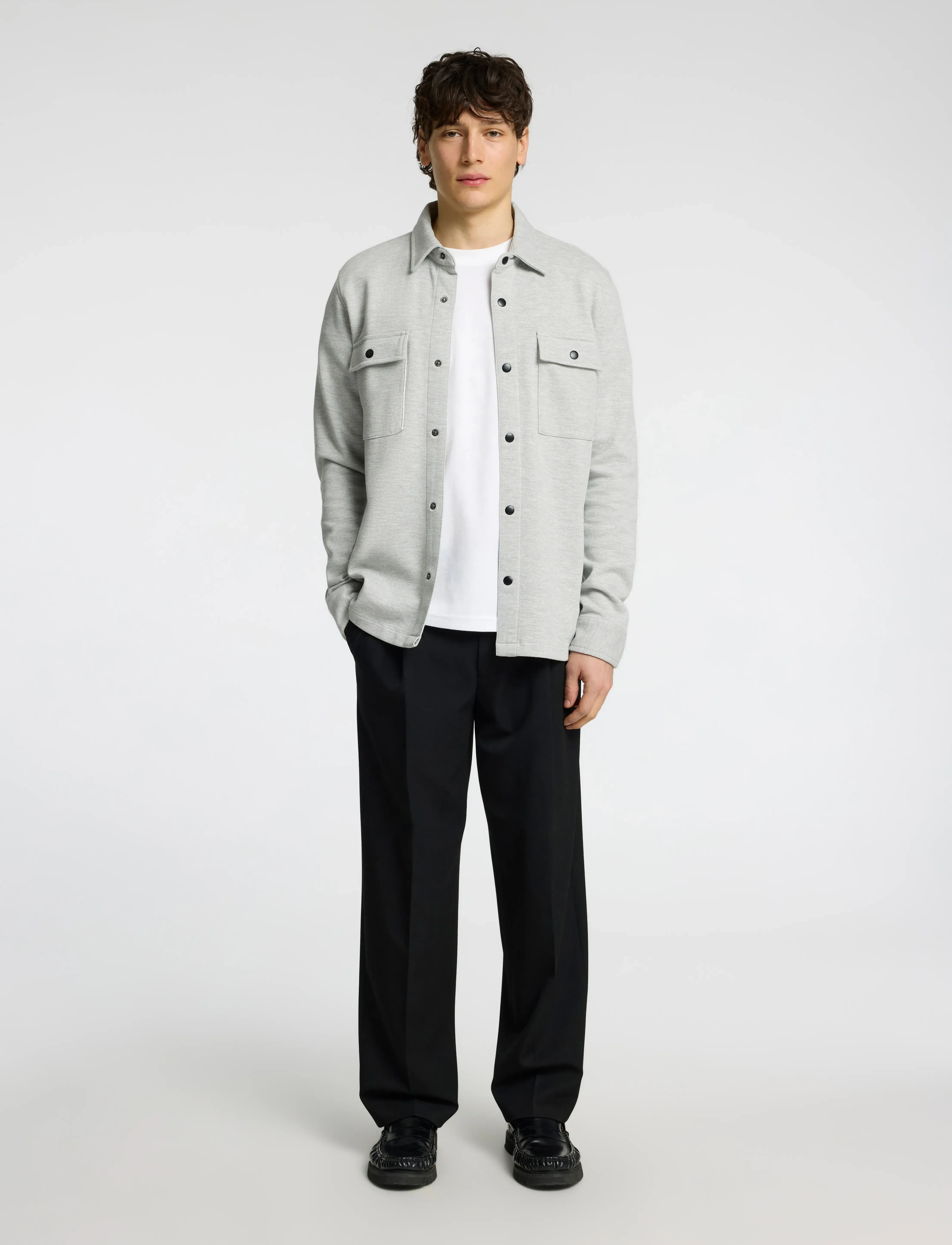 Selected - SLMJACKIE SWEAT JACKET NOOS - forårsjakker - light grey melange - 3