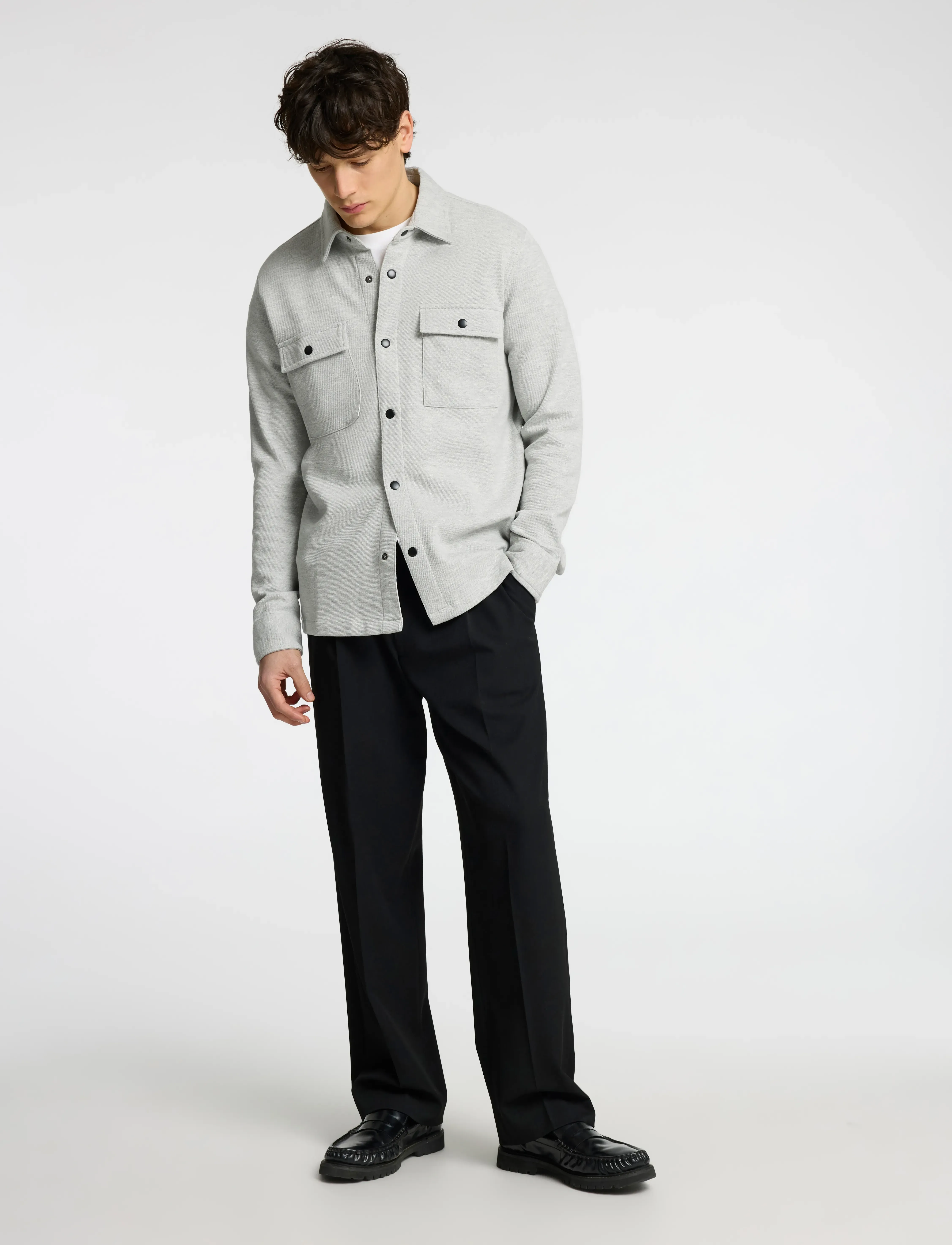 Selected - SLMJACKIE SWEAT JACKET NOOS - forårsjakker - light grey melange - 5