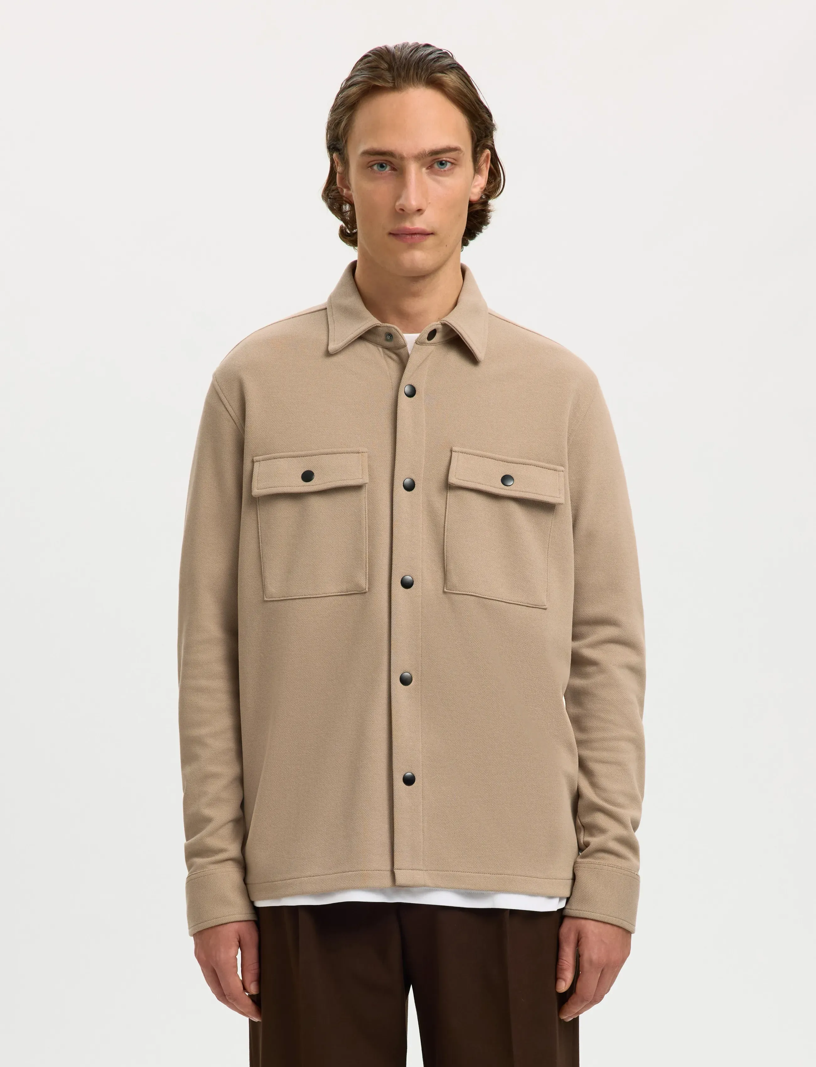 Selected - SLMJACKIE SWEAT JACKET NOOS - frühlingsjacken - savannah tan - 0