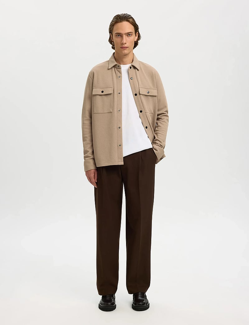 Selected - SLHJACKIE SWEAT JACKET NOOS - frühlingsjacken - savannah tan - 5