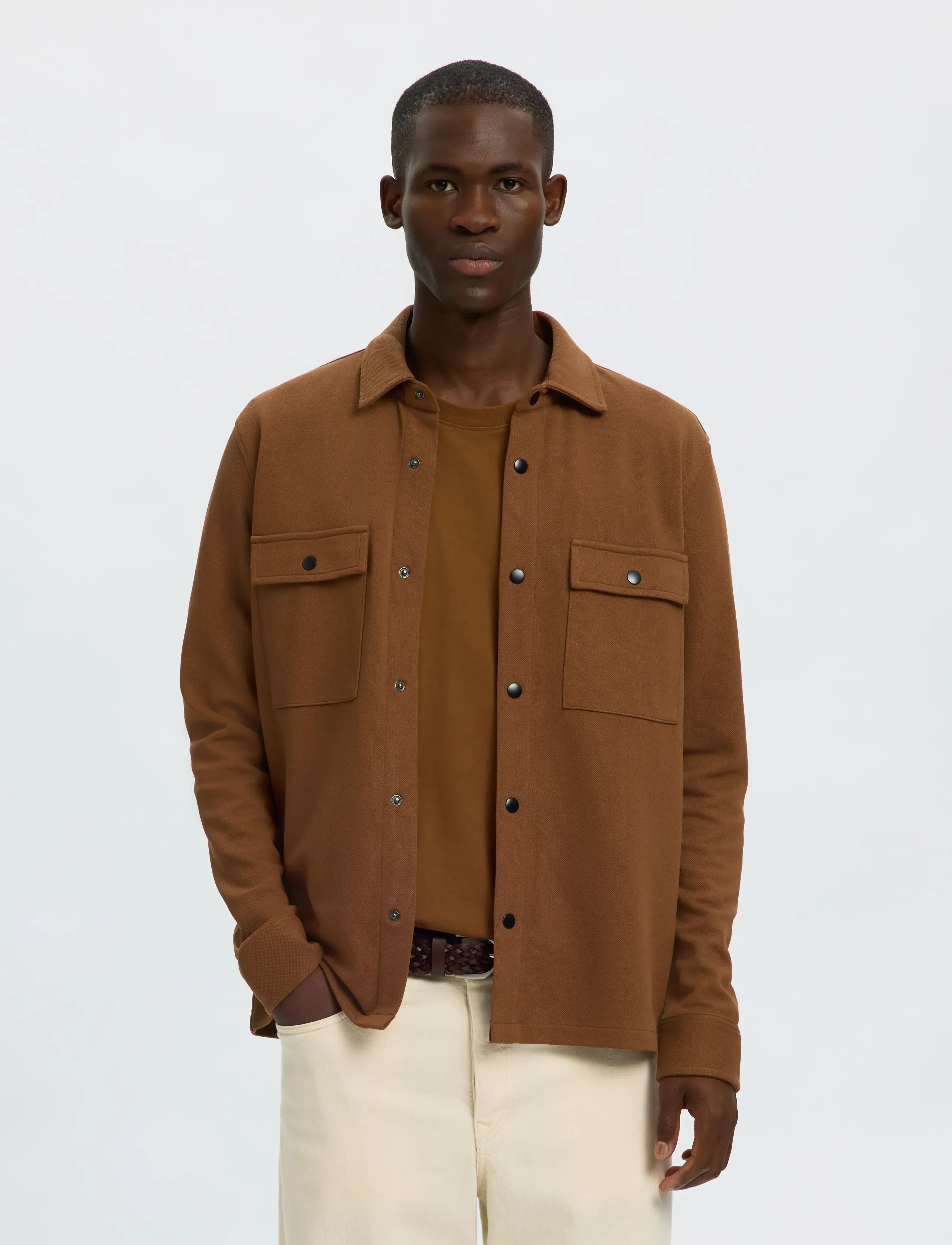 Selected SLMJACKIE SWEAT JACKET NOOS - Joped - TOFFEE / brown