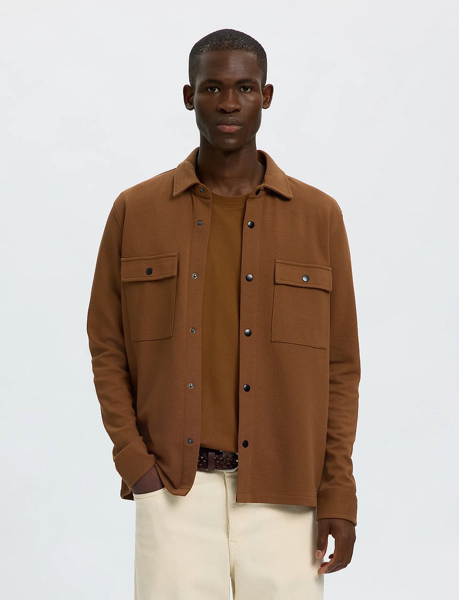 Selected - SLMJACKIE SWEAT JACKET NOOS - herbstjacken - toffee - 0