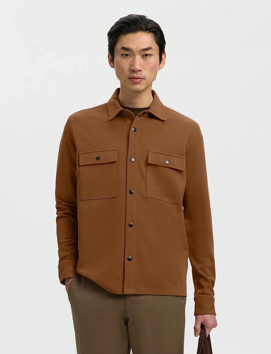 Selected - SLMJACKIE SWEAT JACKET NOOS - frühlingsjacken - toffee - 0