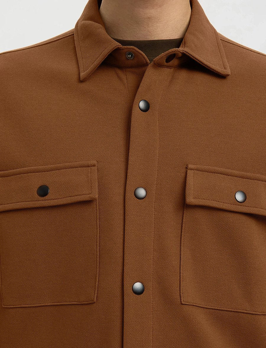 Selected - SLMJACKIE SWEAT JACKET NOOS - frühlingsjacken - toffee - 4