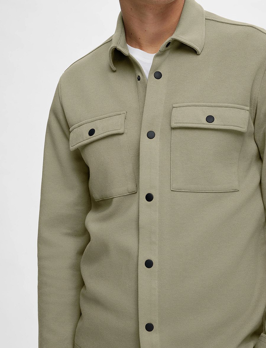 Selected - SLMJACKIE SWEAT JACKET NOOS - frühlingsjacken - vetiver - 4