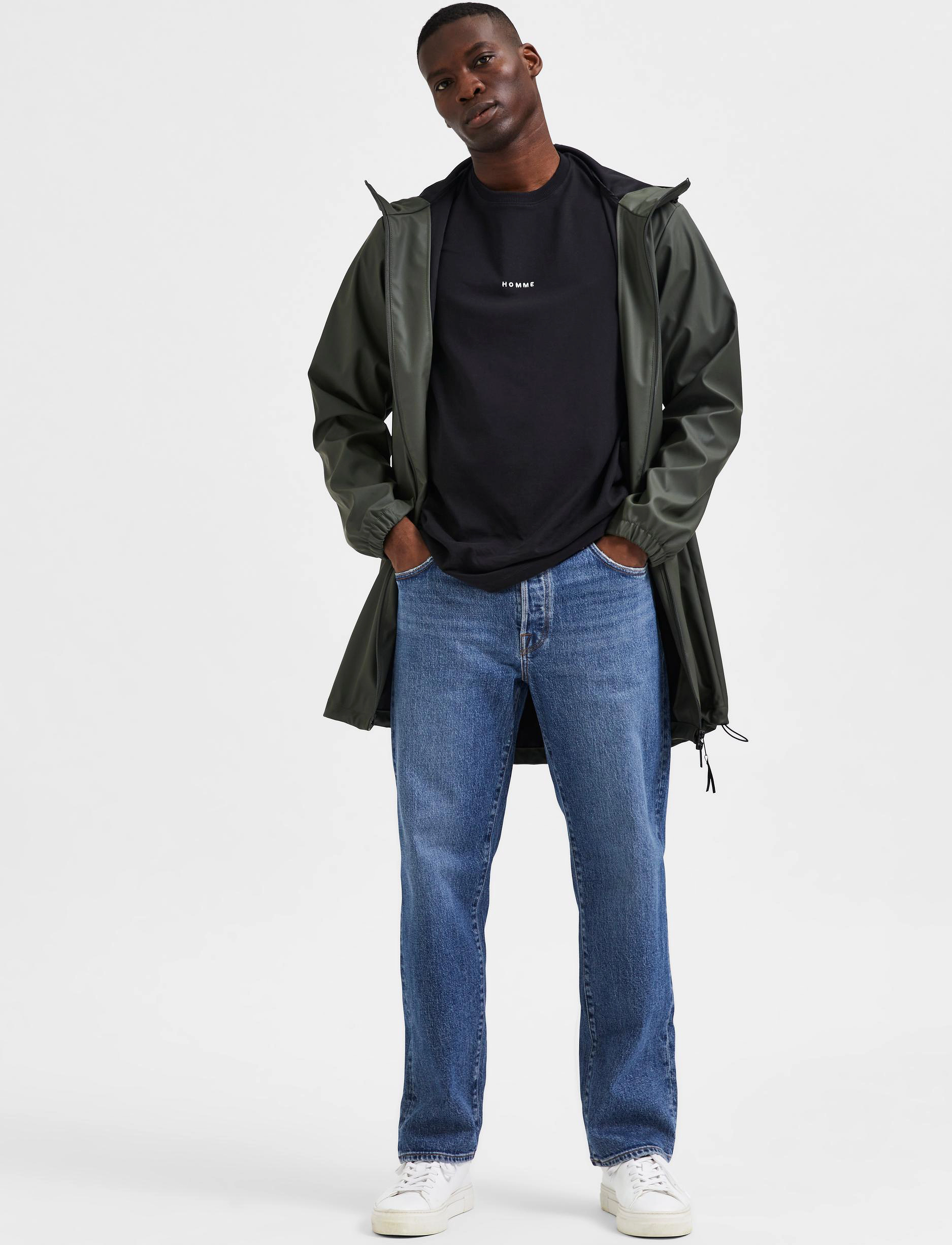Selected - SLHLOOSE-KOBE 24303 MB WASHED JNS W - medium blue denim - 4