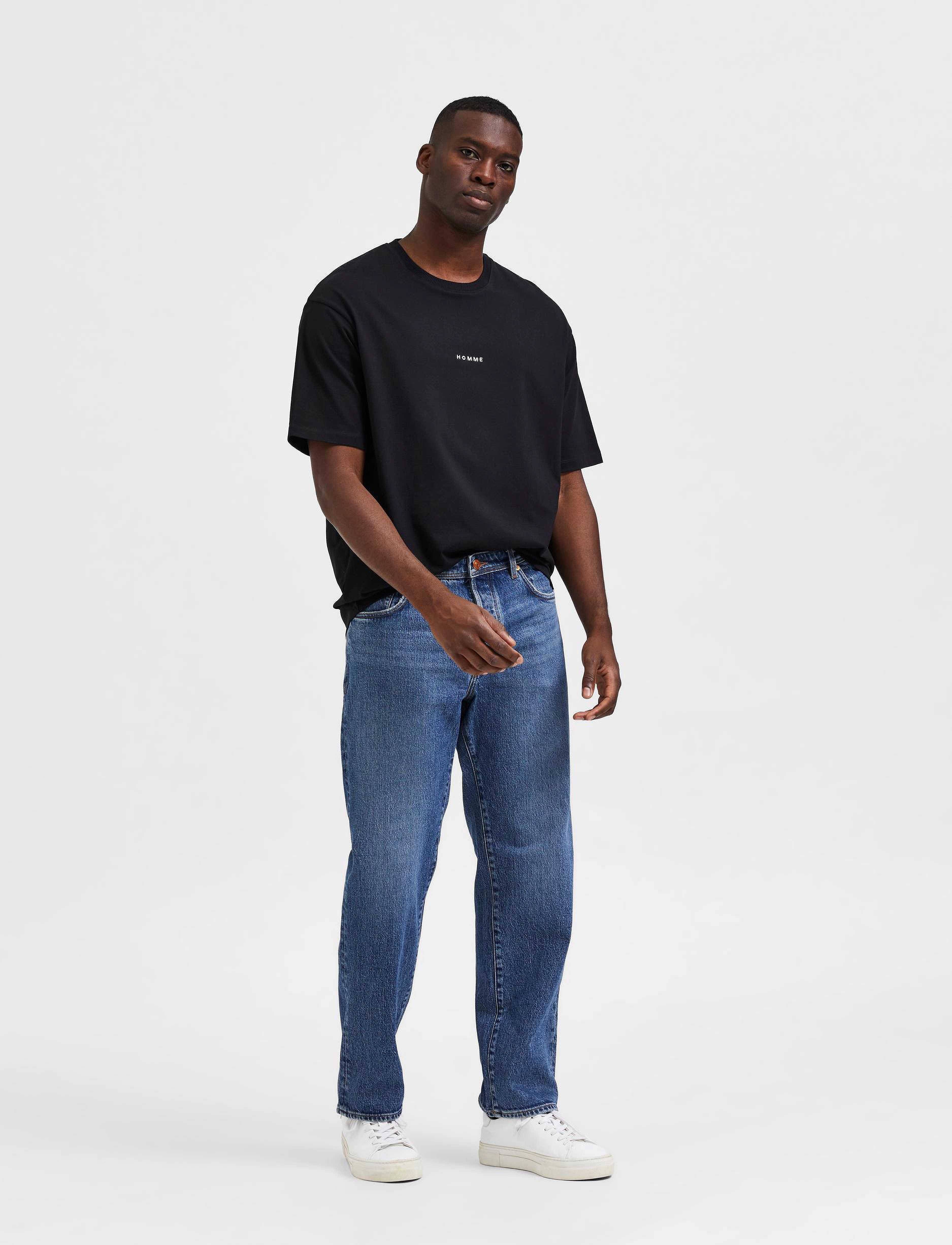 Selected - SLHLOOSE-KOBE 24303 MB WASHED JNS W - medium blue denim - 5