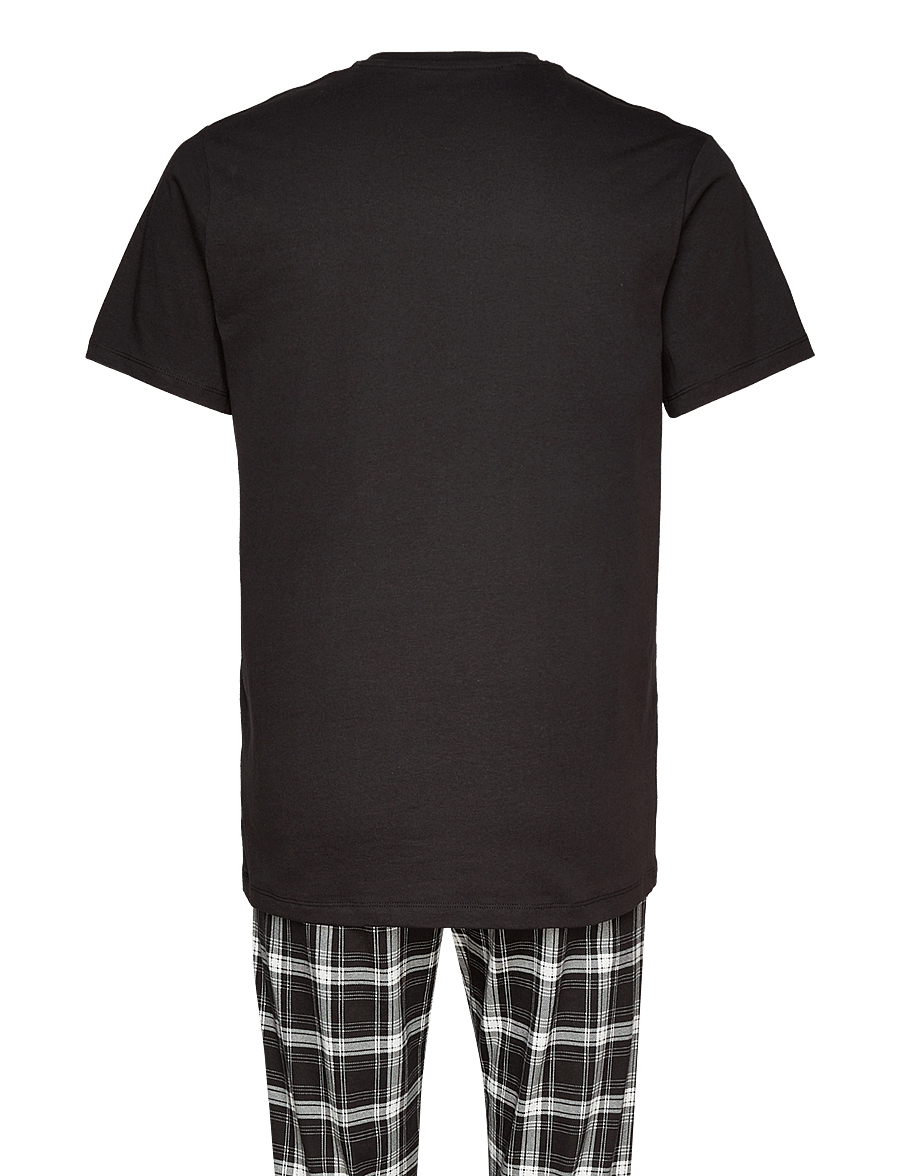 Selected - SLHREGMONUS SS LOUNGE SET EXP - pyjamasset - black - 1