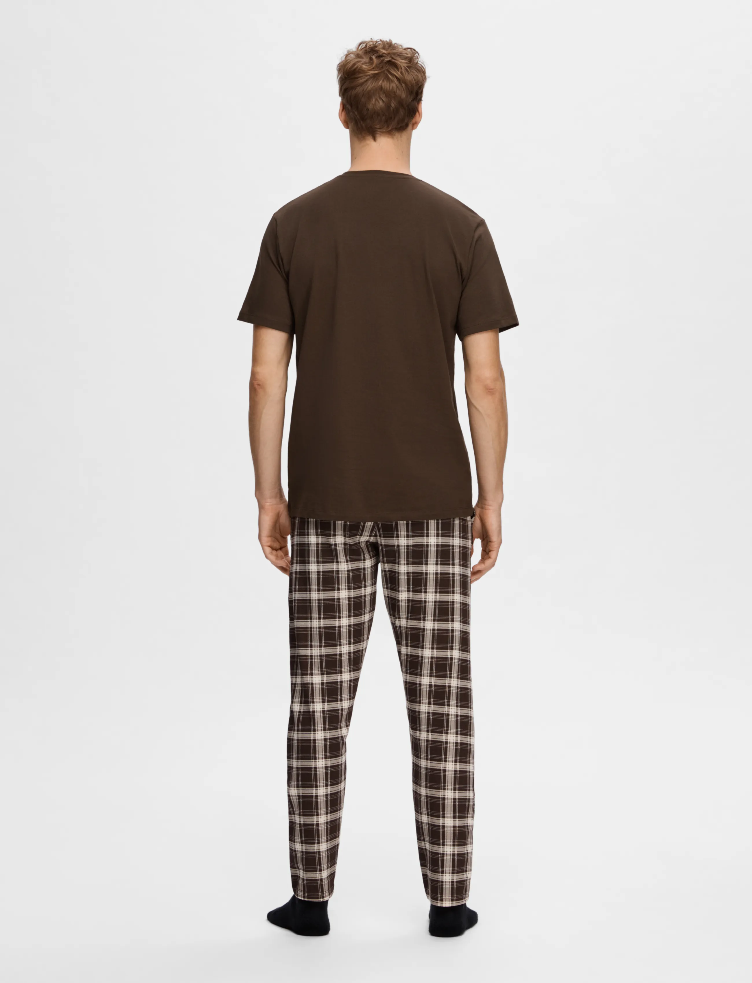 Selected - SLHREGMONUS SS LOUNGE SET EXP - pyjama sets - coffee bean - 5