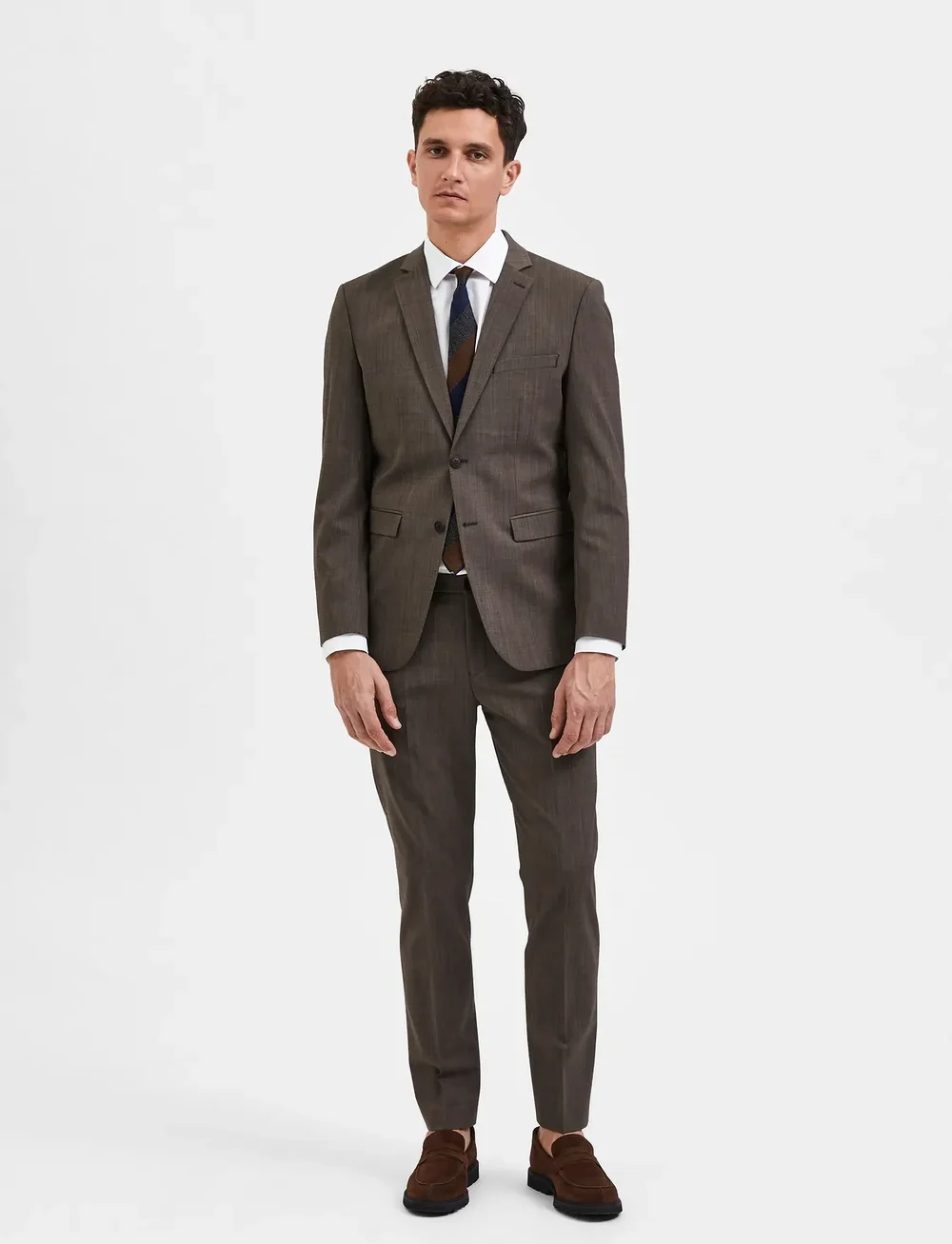 Selected - SLHSLIM-ELON BLZ FLEX B NOOS - enkeltradede blazere - camel - 3