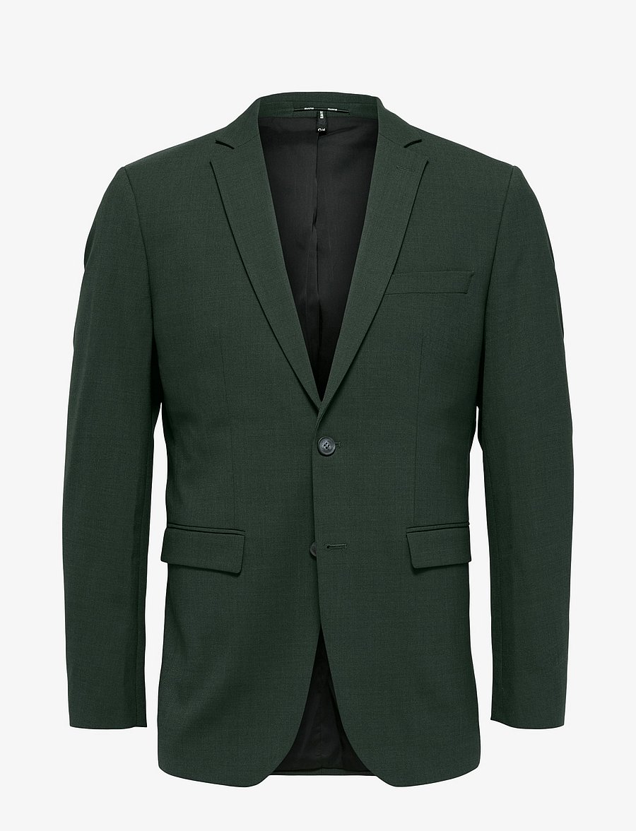 Selected - SLHSLIM-ELON BLZ FLEX B NOOS - enkeltradede blazere - dark green - 1