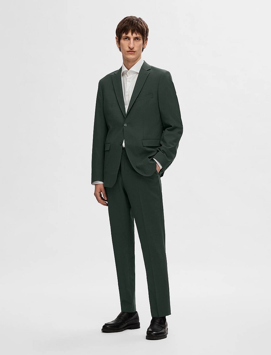 Selected - SLHSLIM-ELON BLZ FLEX B NOOS - enkeltradede blazere - dark green - 5
