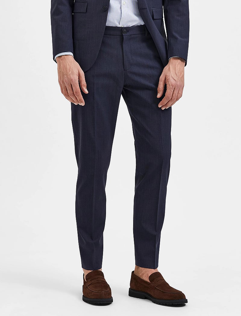 Selected - SLHSLIM-ELON TRS FLEX B NOOS - habitbukser - dark blue - 0